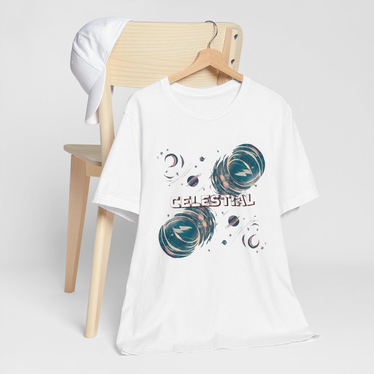 Celestial Colorful Retro Brush Strokes Tee