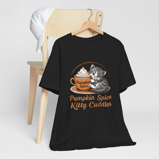 Pumpkin Spice Kitty Cuddles Fall Tee