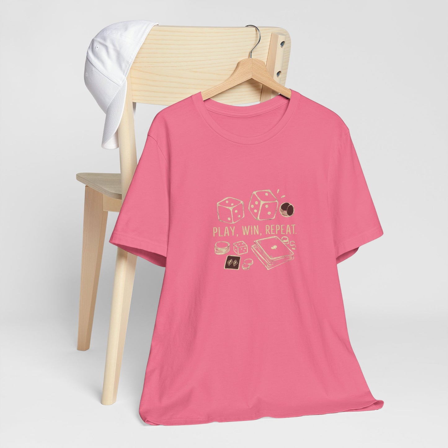 Board Games Play Win Repeat Cards Dice Tee