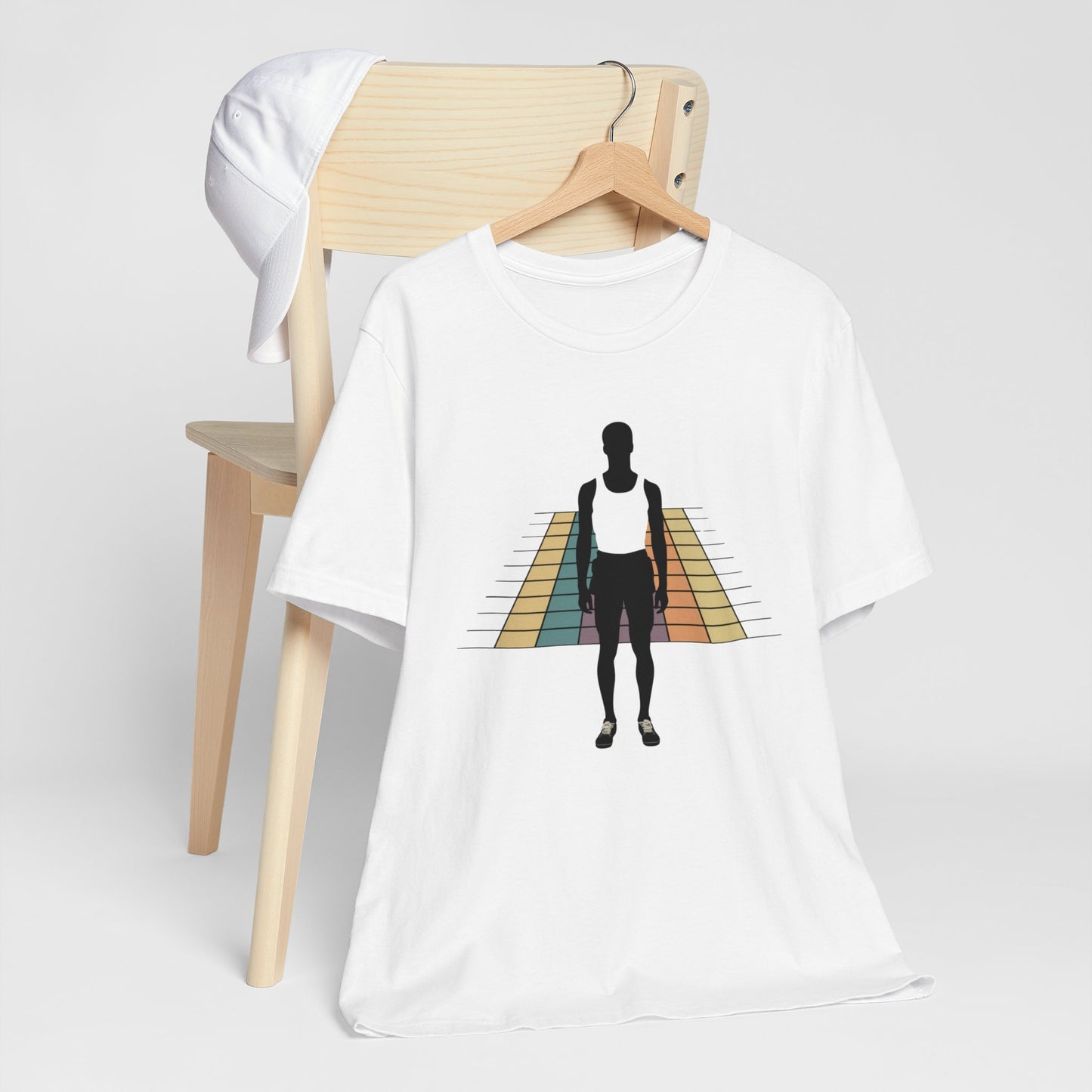 Retro Fitness Colorful Grid Tee
