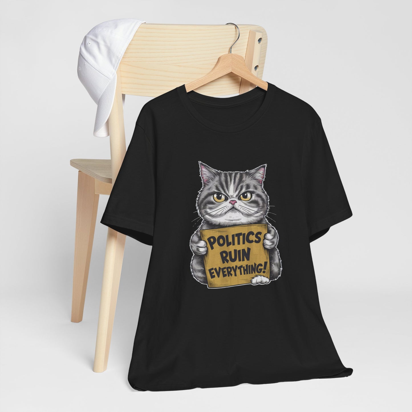 Politics Ruin Everything Cat Tee