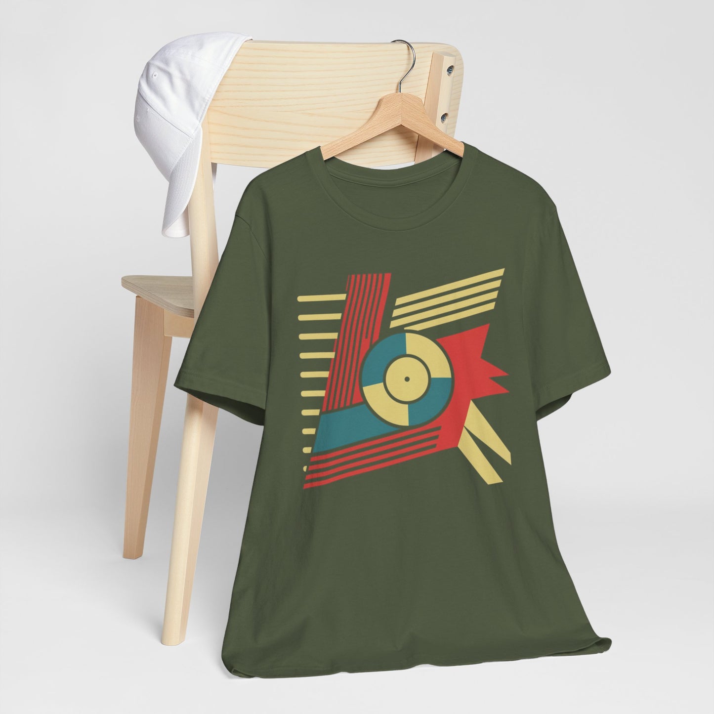 Retro Music Abstract Colorful Geometric Tee