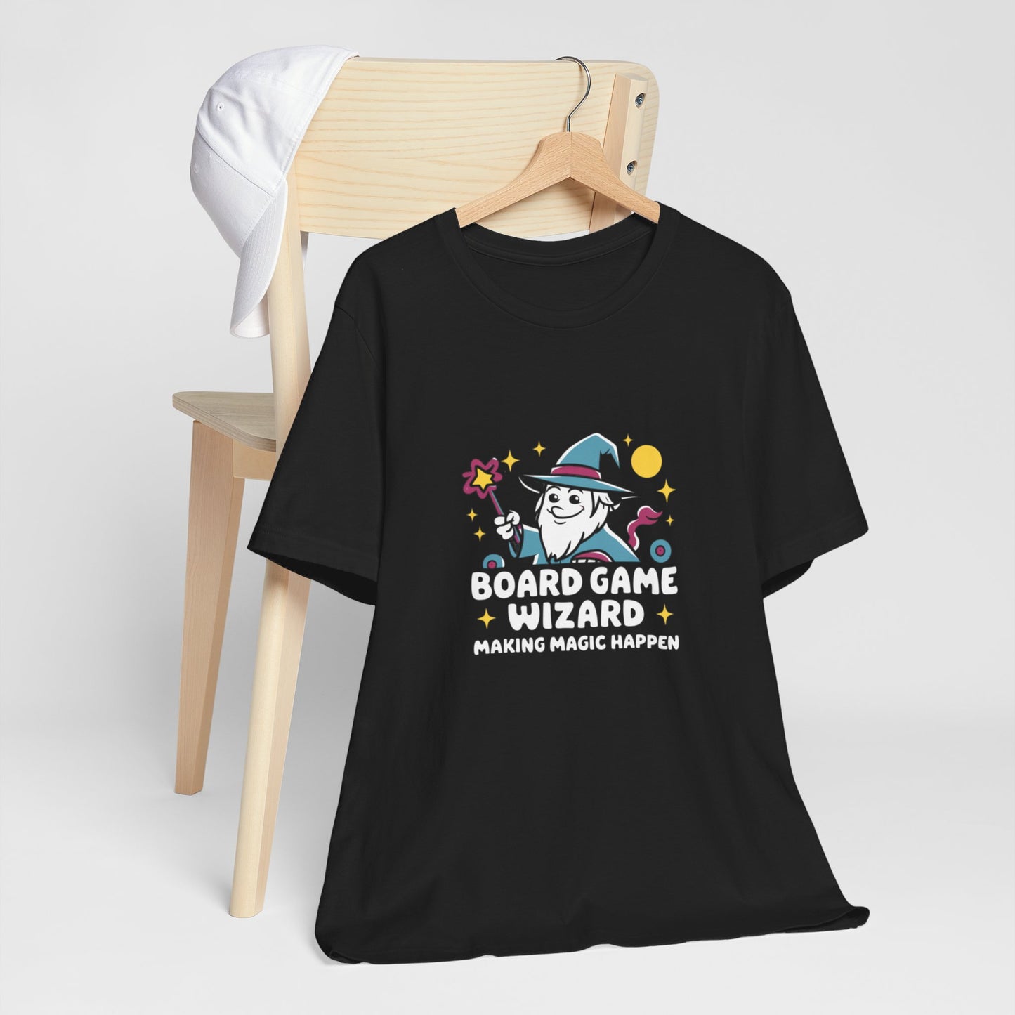 Whimsical Wizard Board Games Tee