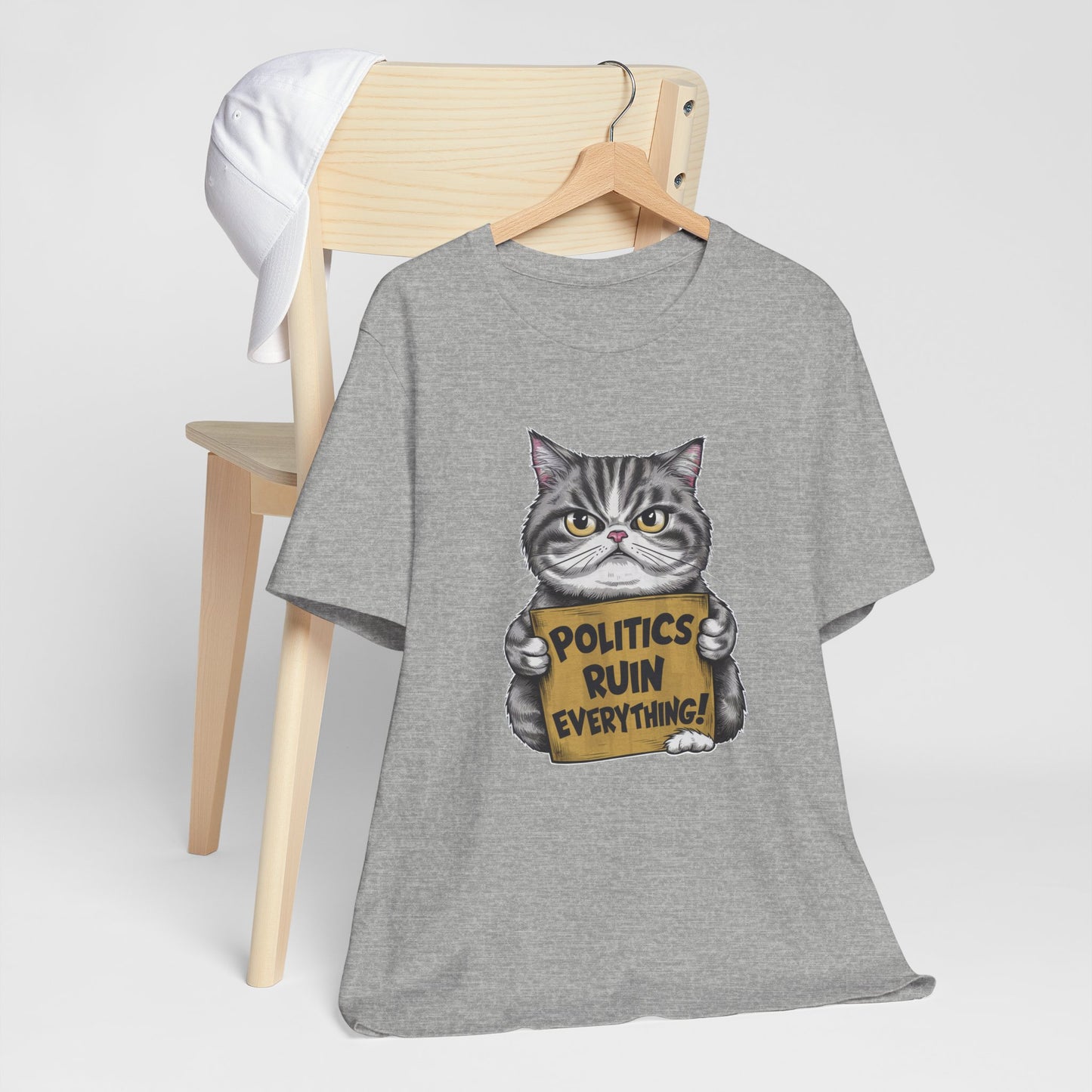 Politics Ruin Everything Cat Tee