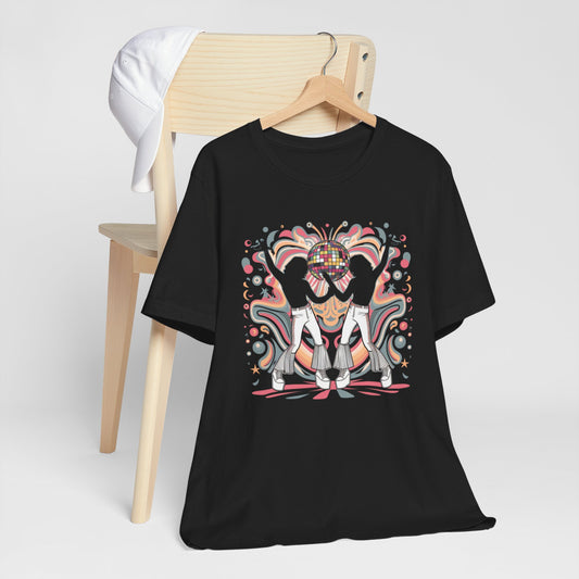 Retro Disco Mirror Twins Dancing Tee