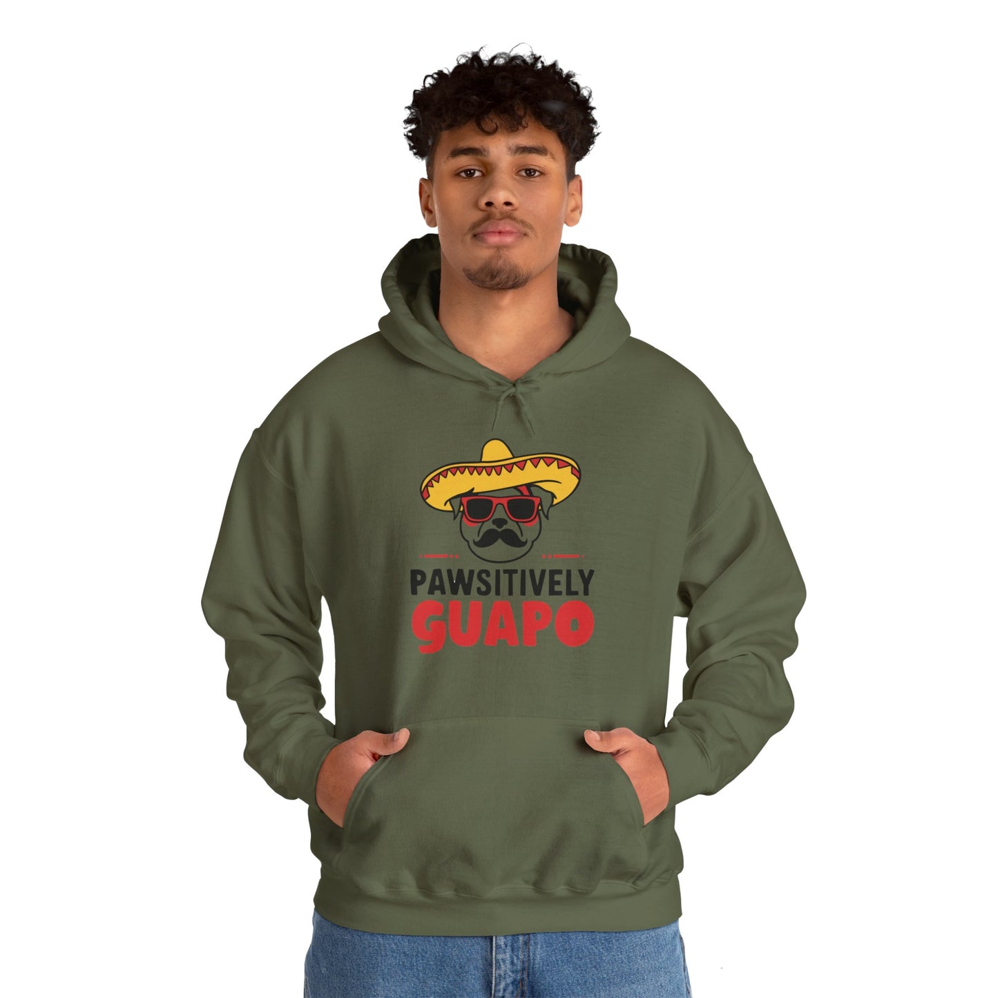 Pawsitively Guapo Dog Humor Hoodie