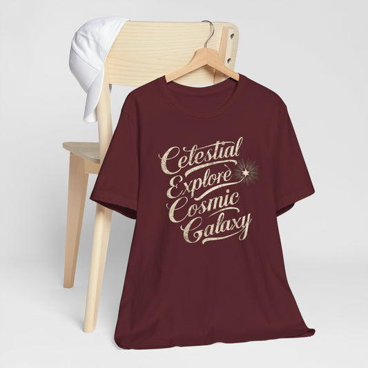 Celestial Explore Cosmic Galaxy Retro Tee