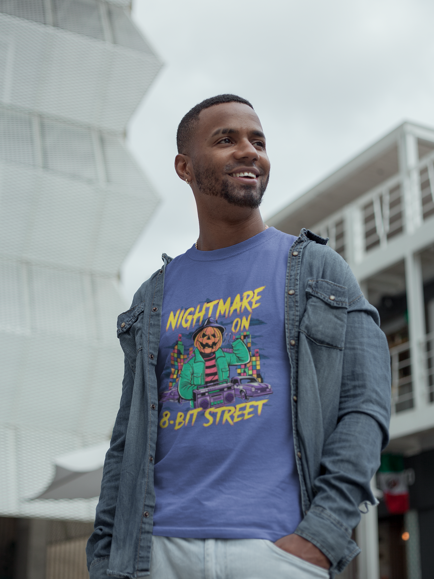 Nightmare on 8-Bit Street Halloween Retro Tee