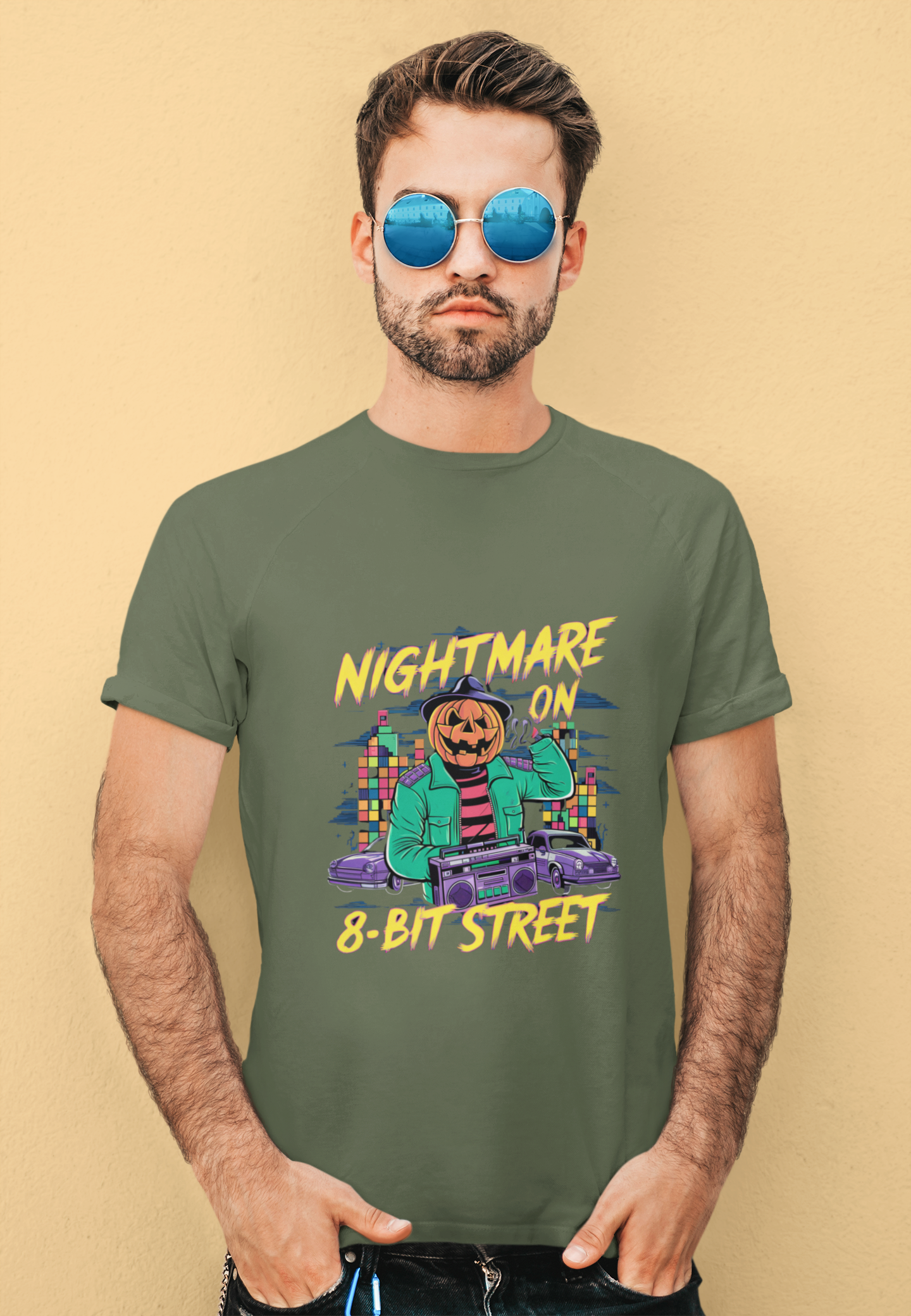 Nightmare on 8-Bit Street Halloween Retro Tee