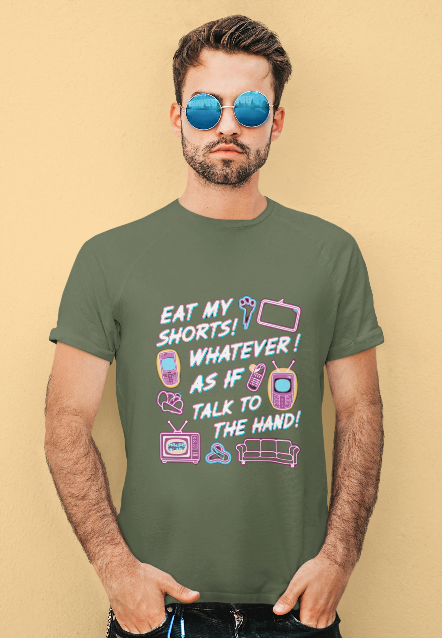 90s Retro Colorful Neon Tee