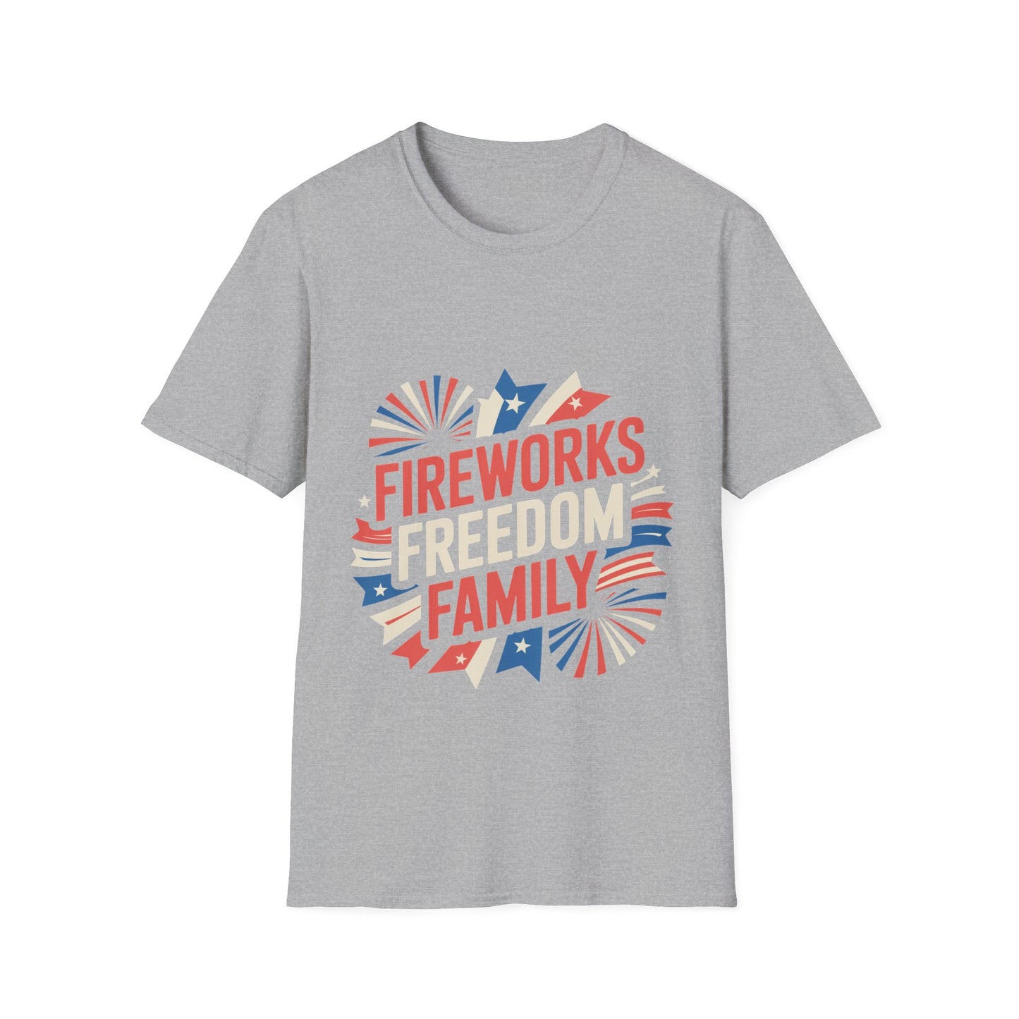 Patriotic Fireworks Freedom Family Tee