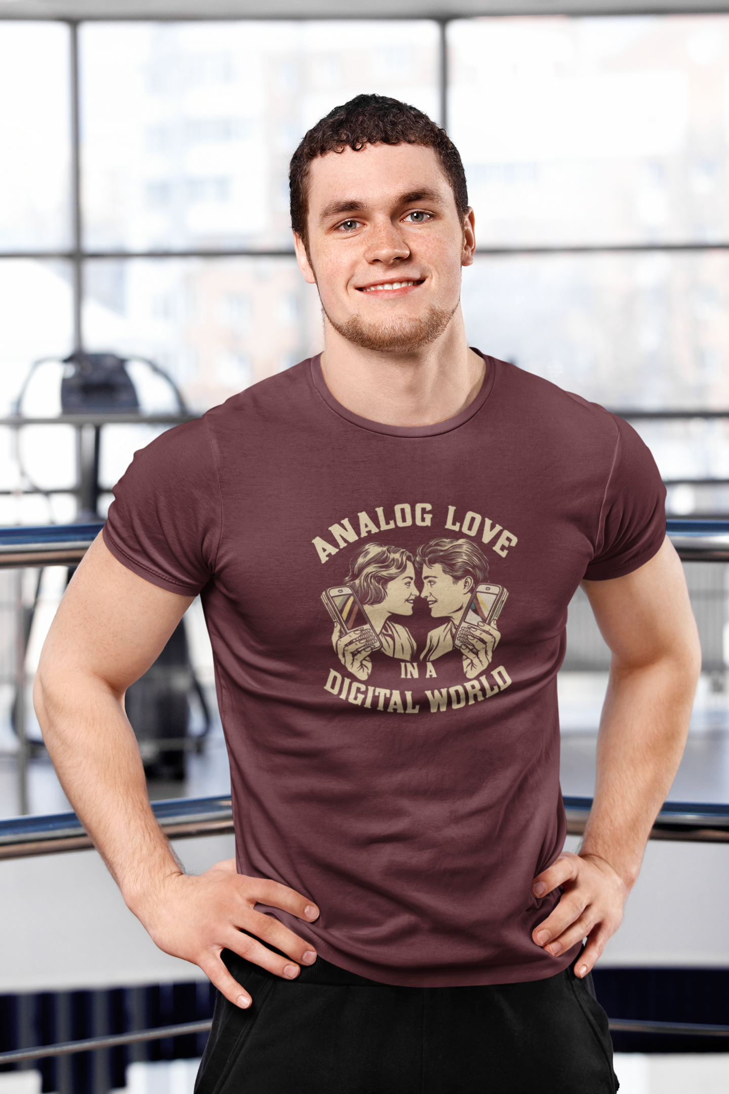Retro Analog Love In A Digital World Tee