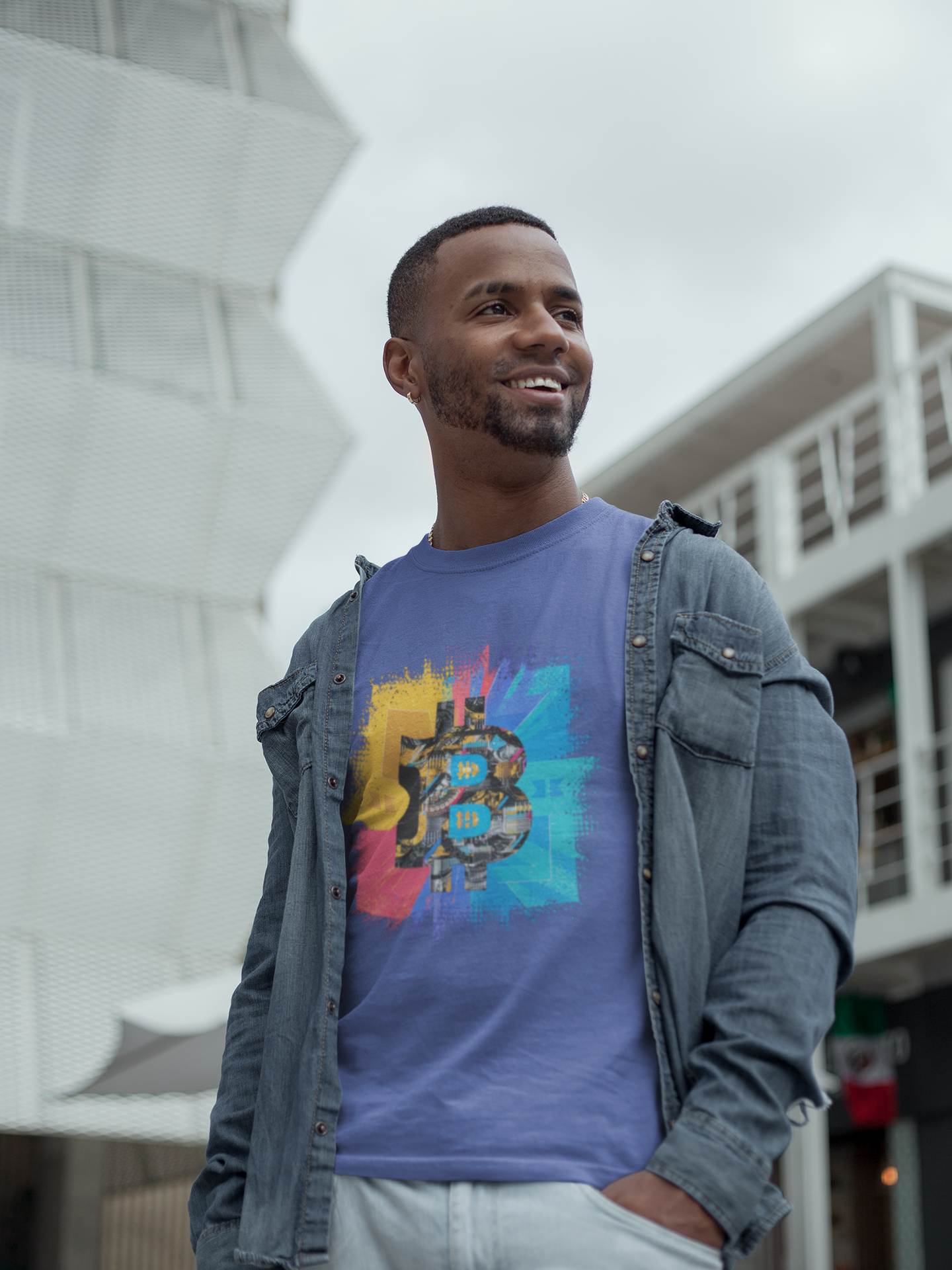 Bitcoin Pop Art Colorful Tee