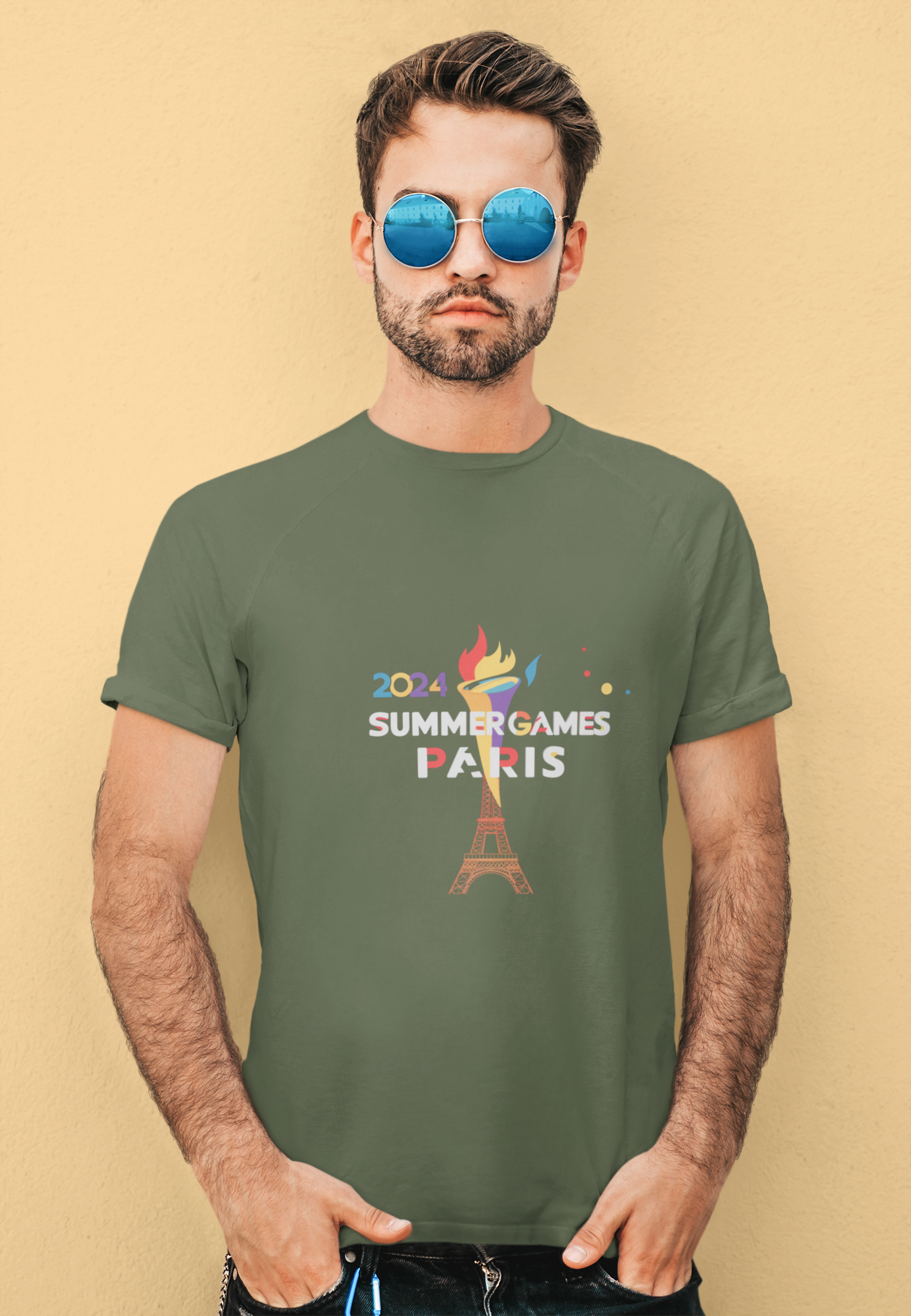 Paris Summer Games Colorful Flame Tee