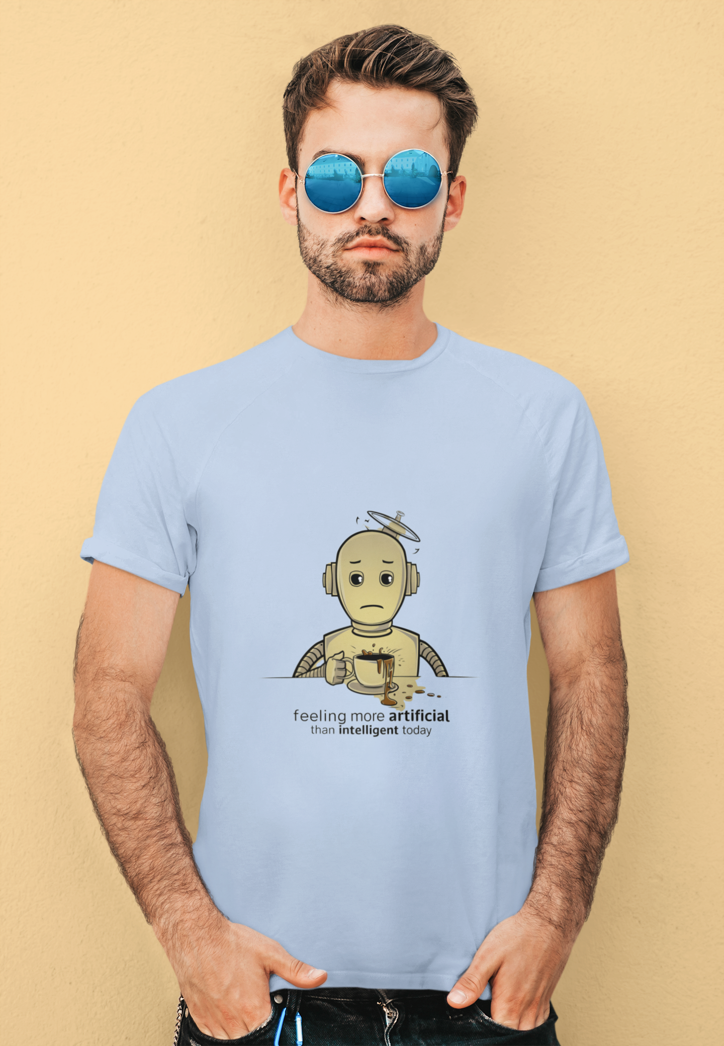 AI Robot Feeling More Artificial Than Intelligent Today Humor Tee