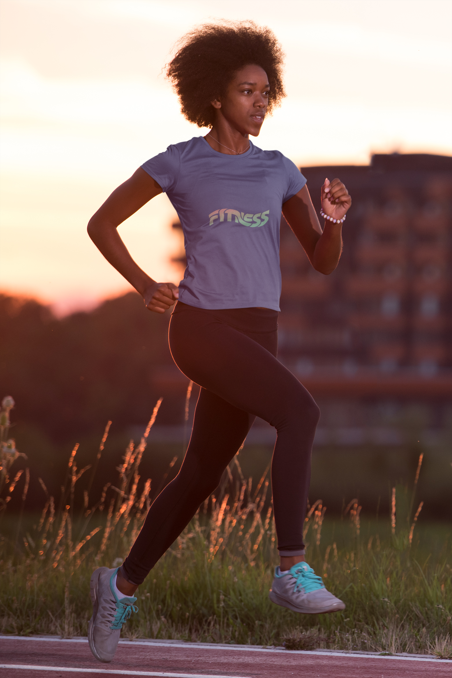 Fitness Retro Wavy Tee