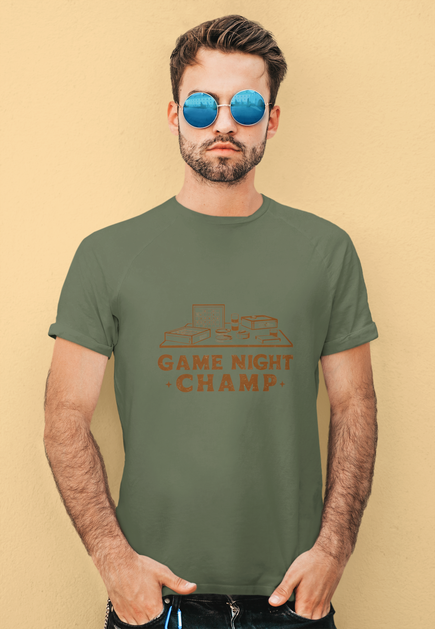 Retro Board Games Night Champ Tee