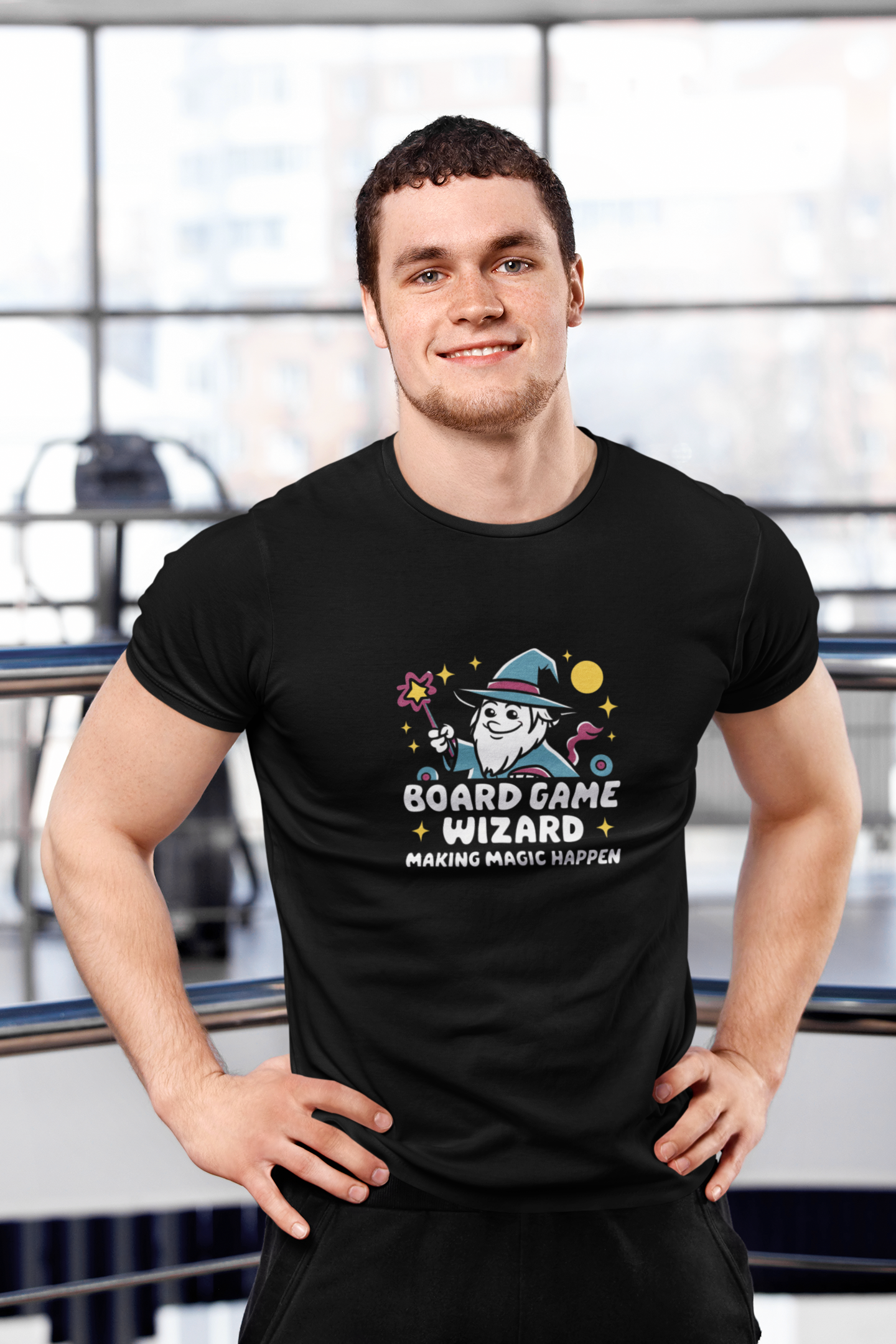 Whimsical Wizard Board Games Tee