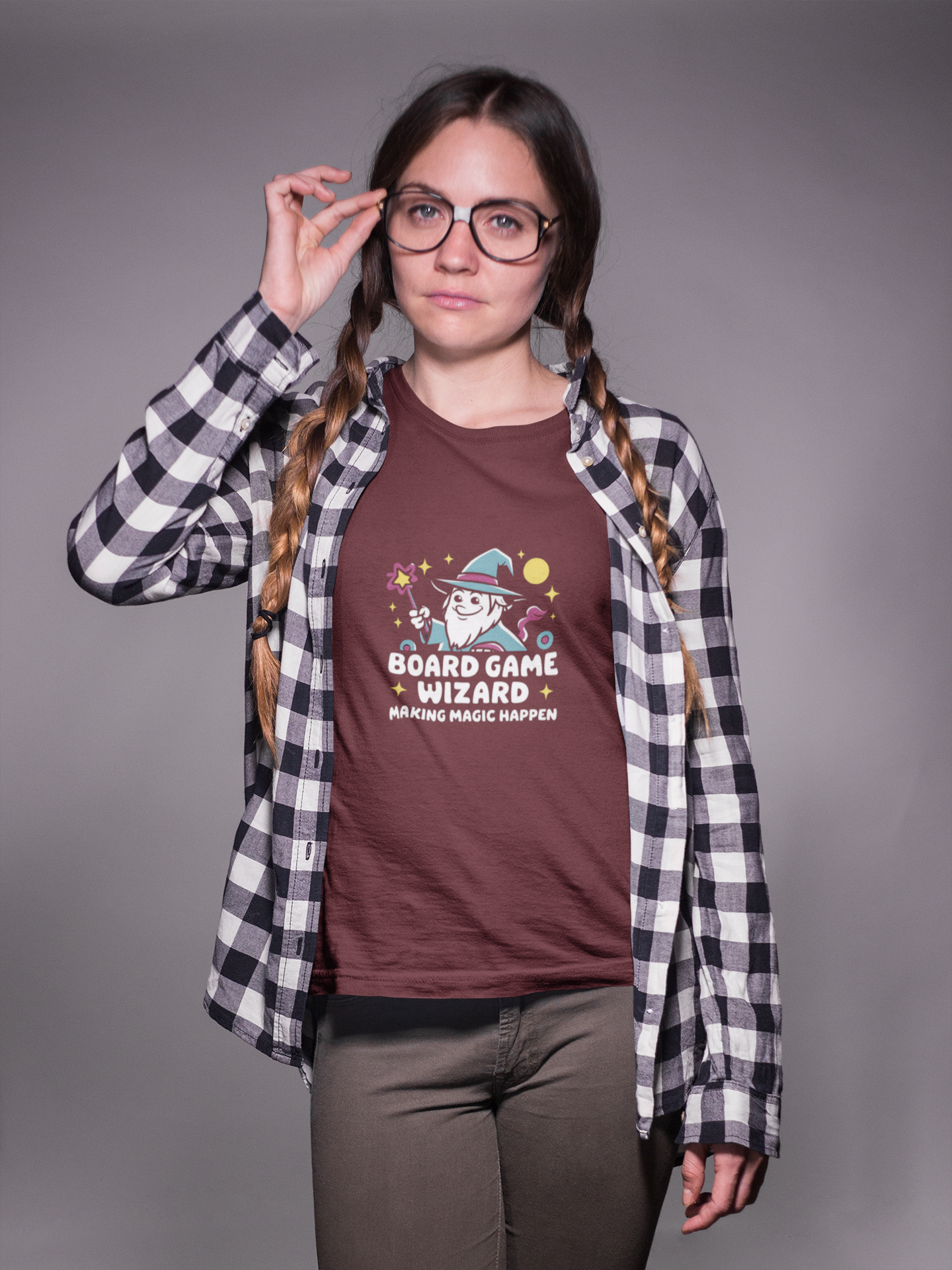 Whimsical Wizard Board Games Tee