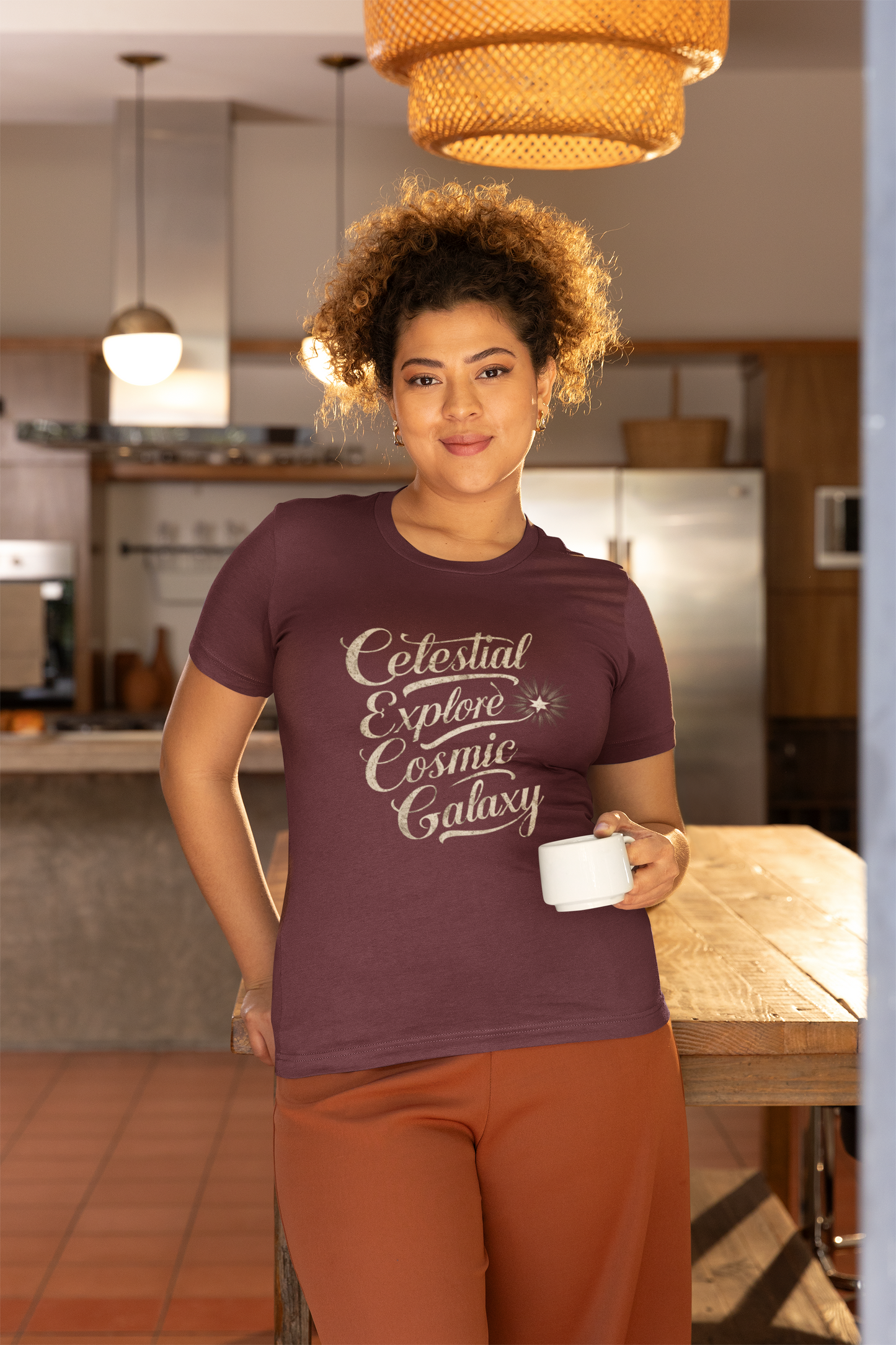 Celestial Explore Cosmic Galaxy Retro Tee