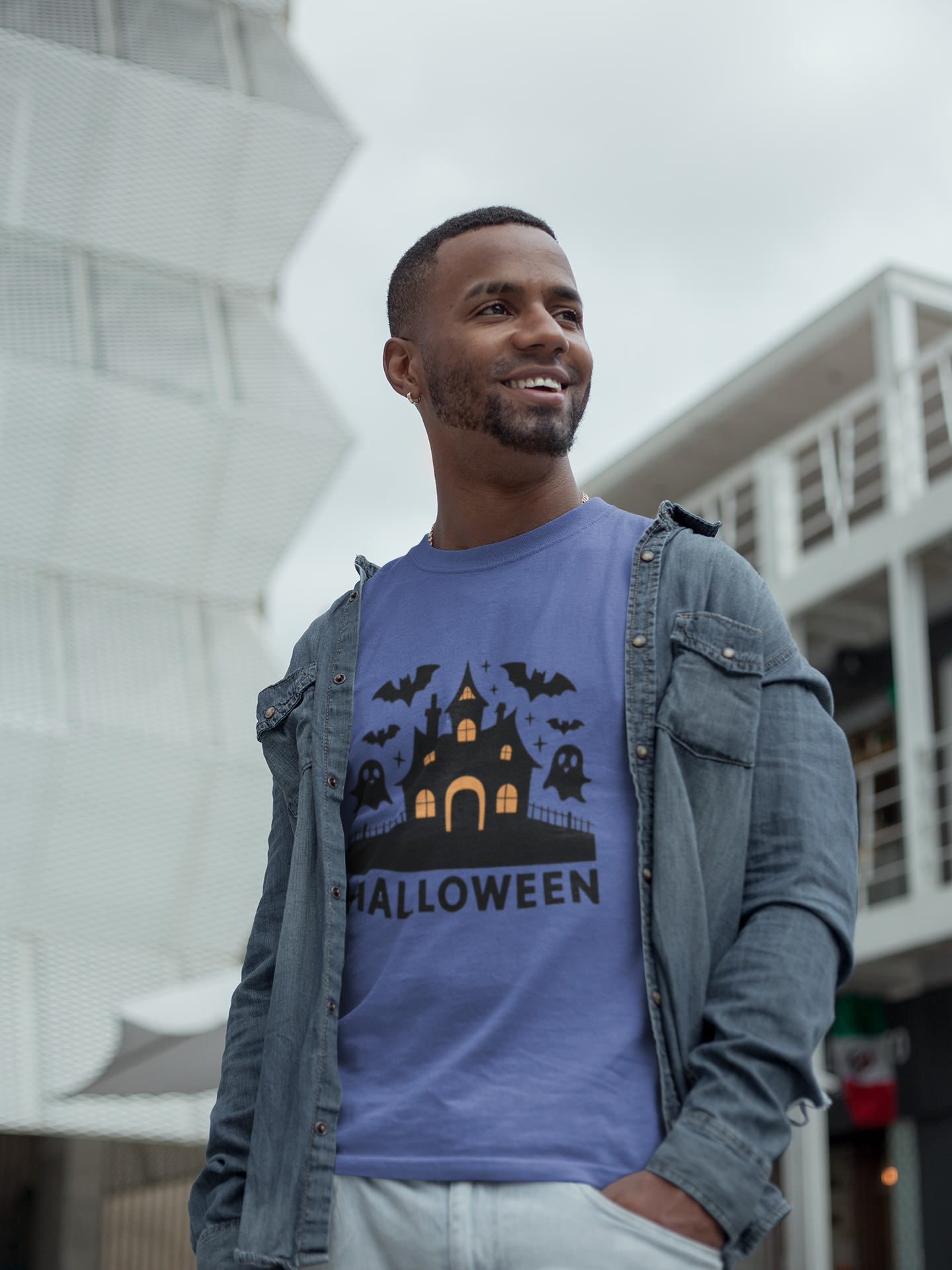 Retro Halloween House Gothic Tee