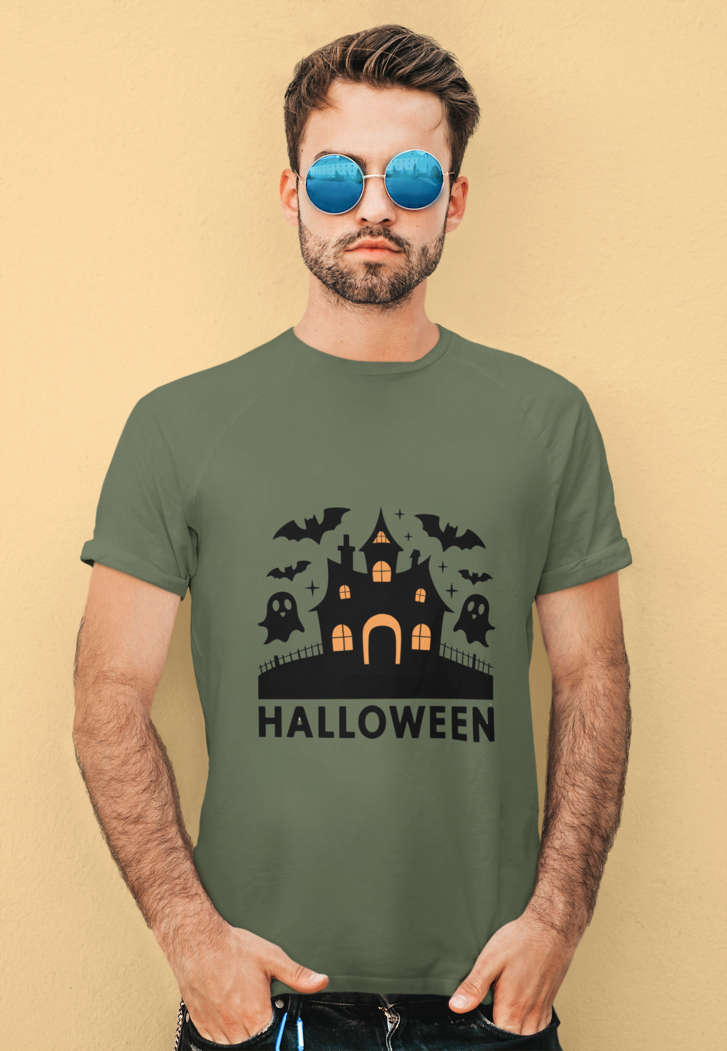 Retro Halloween House Gothic Tee