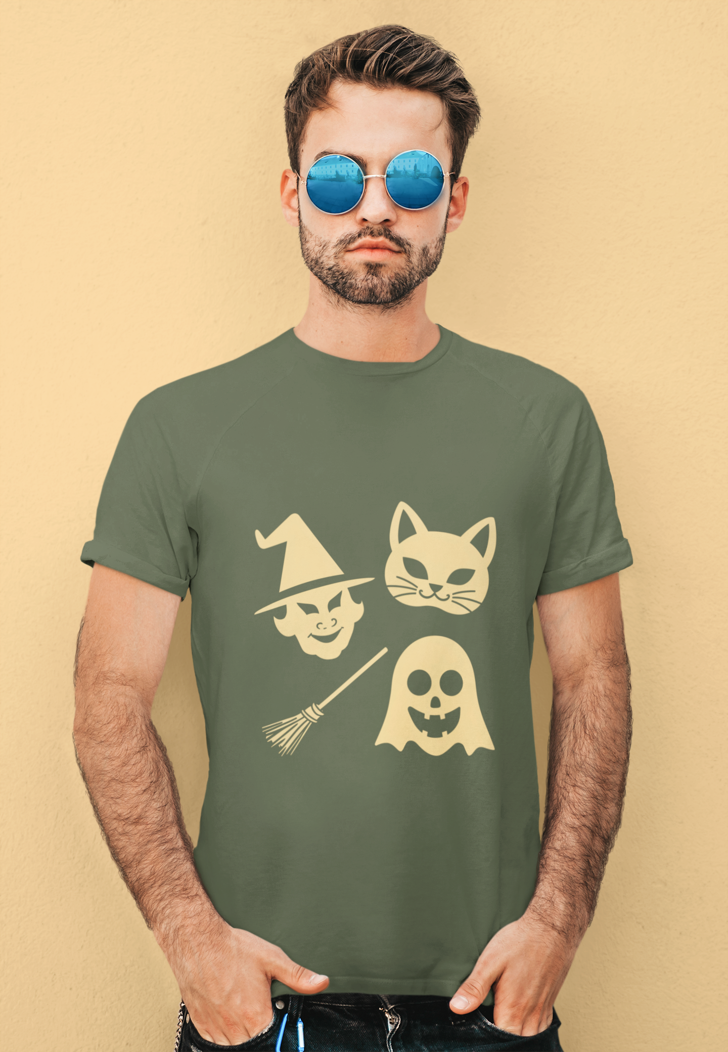 Retro Halloween Masks Tee
