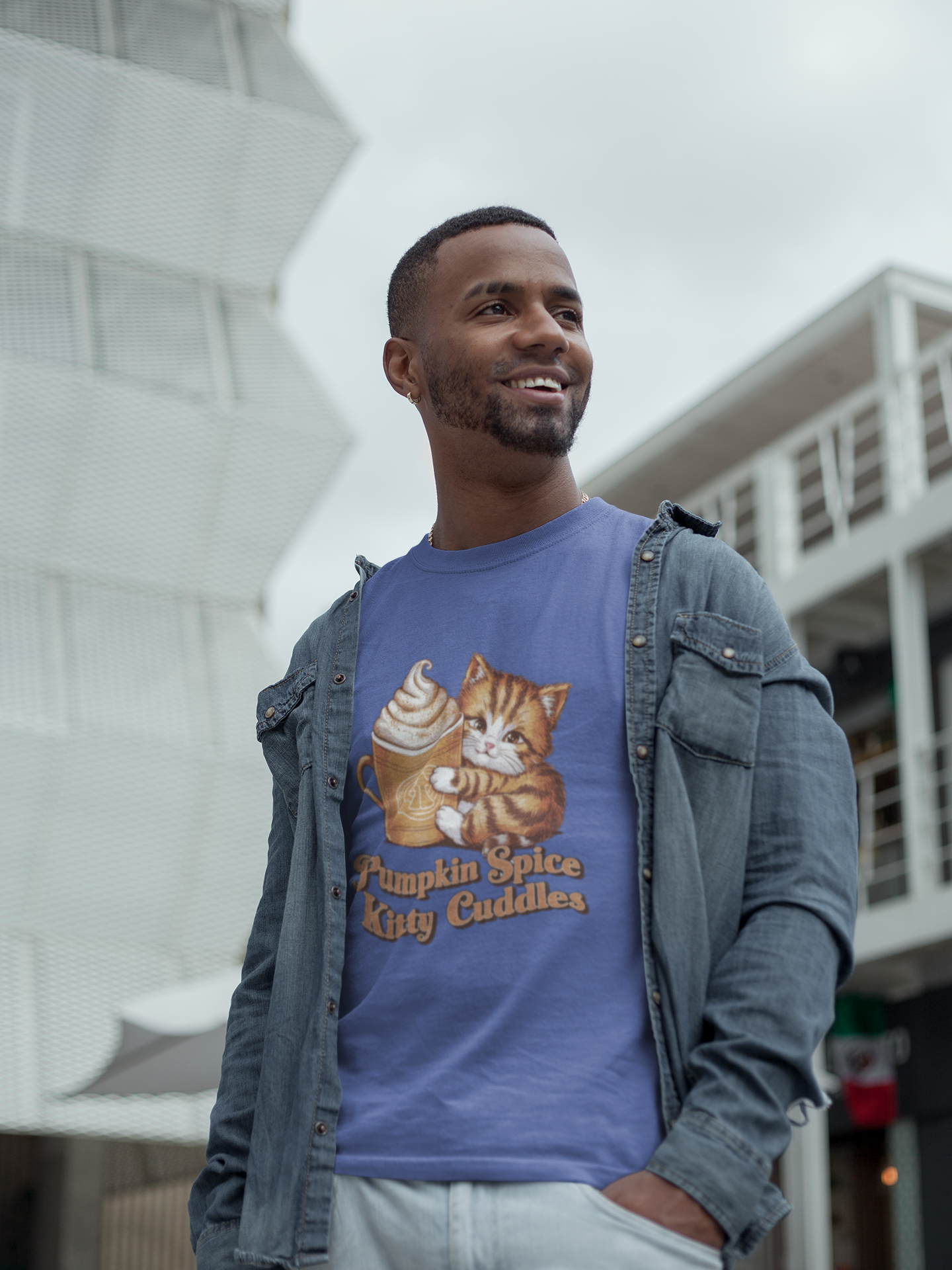 Pumpkin Spice Kitty Cuddles Tee