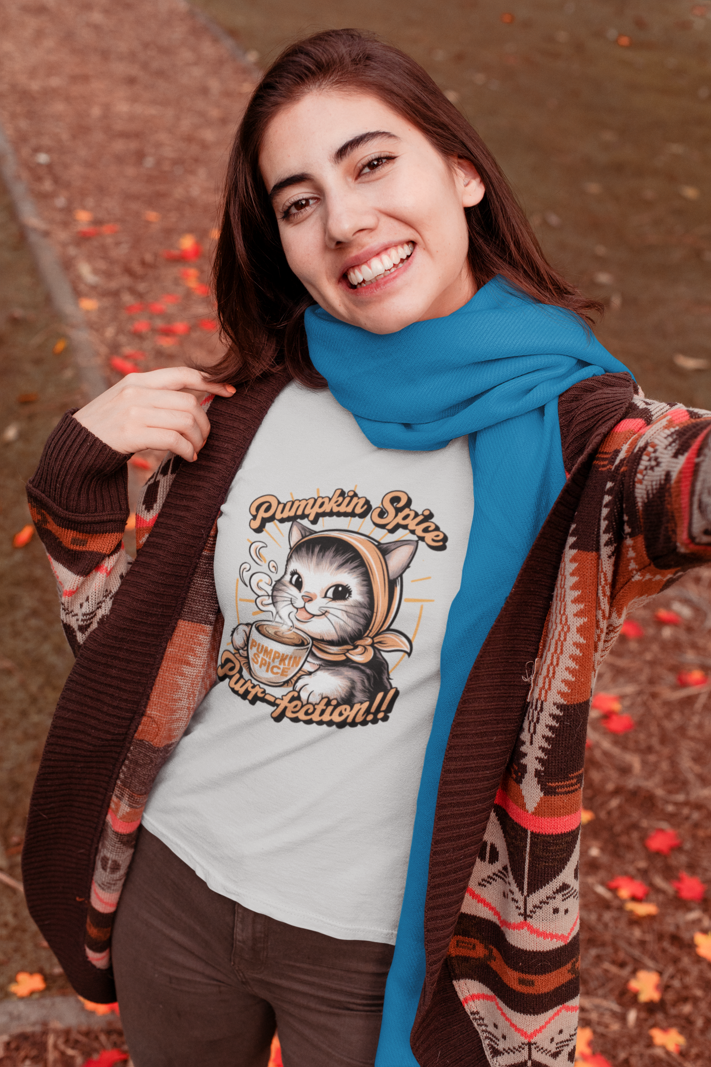 Pumpkin Spice Purr-fection Cat Tee