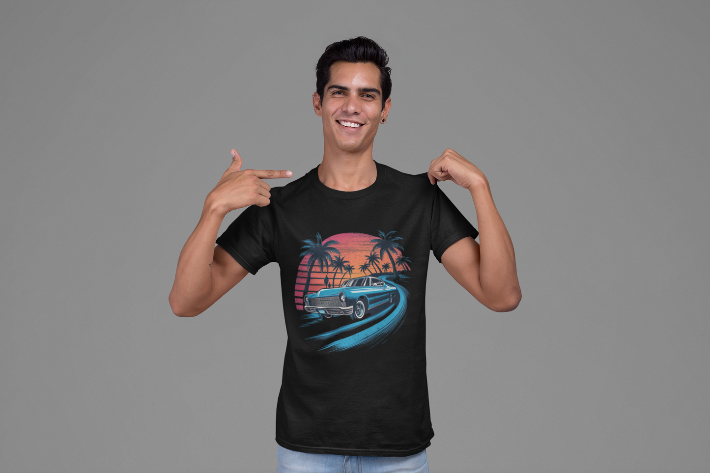 Retro Car Sunset Tee