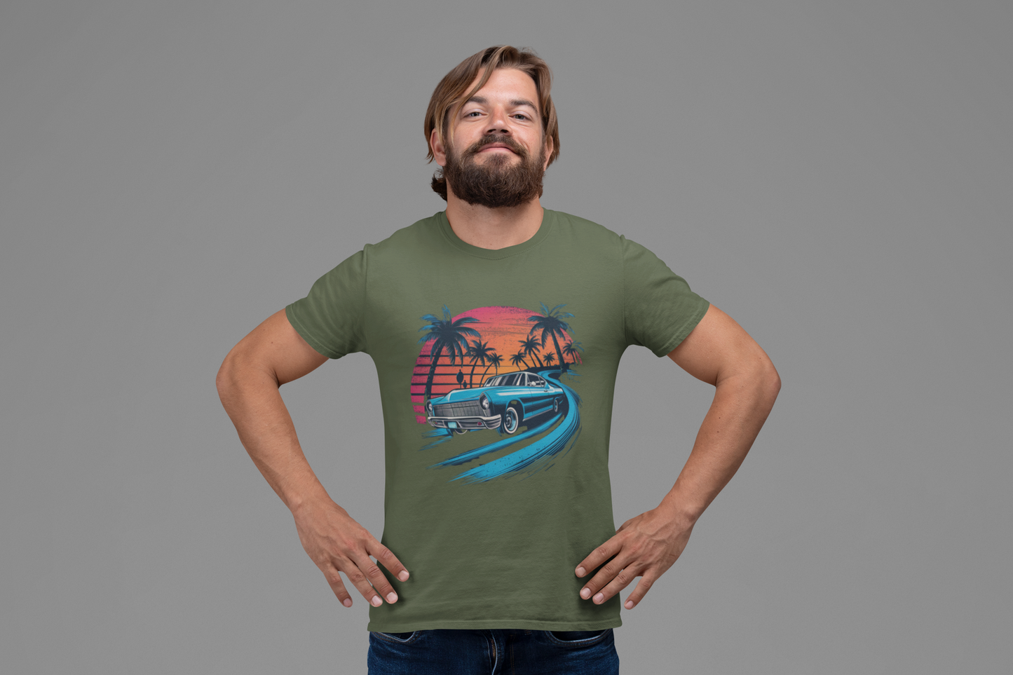 Retro Car Sunset Tee