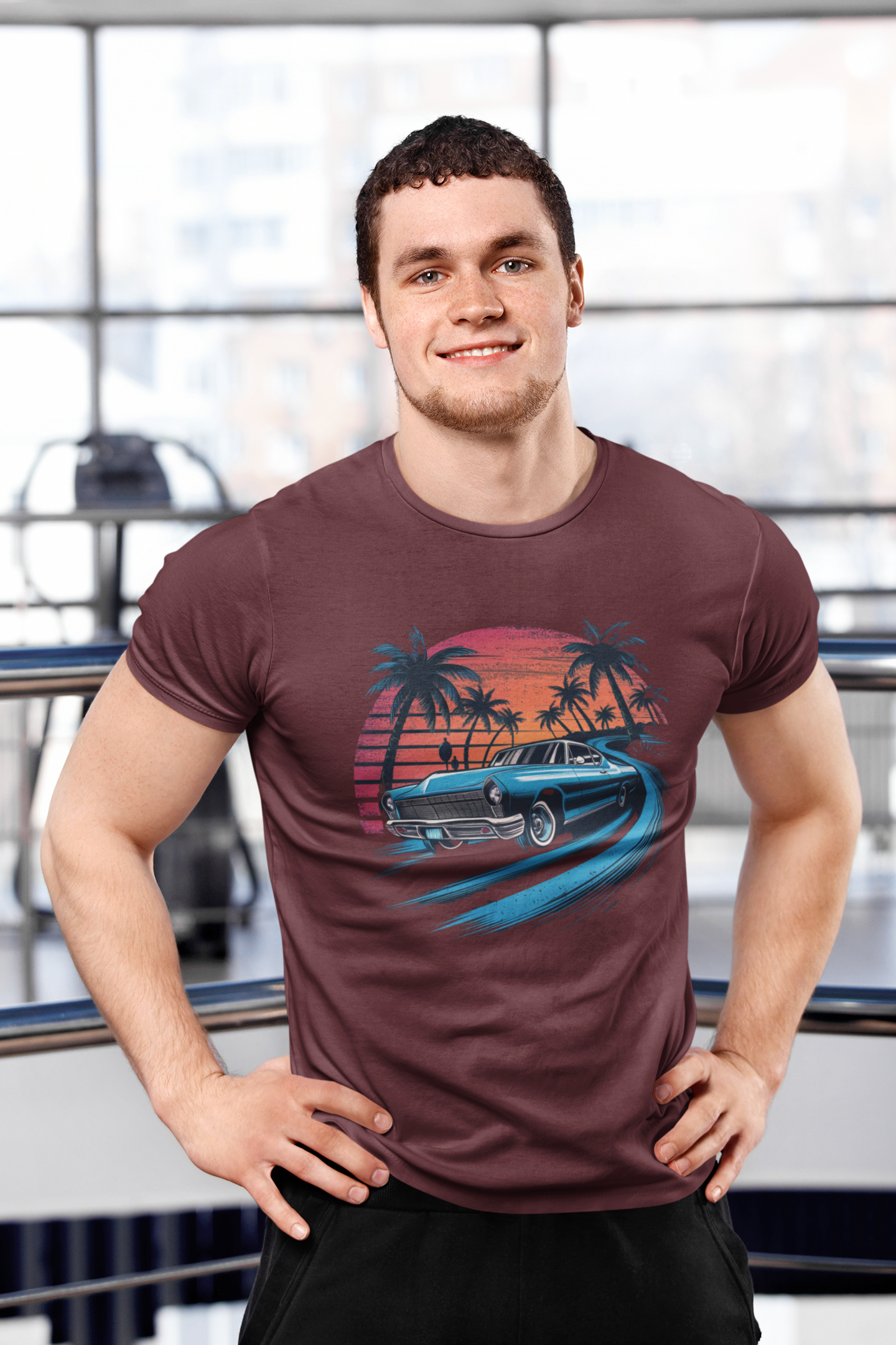 Retro Car Sunset Tee