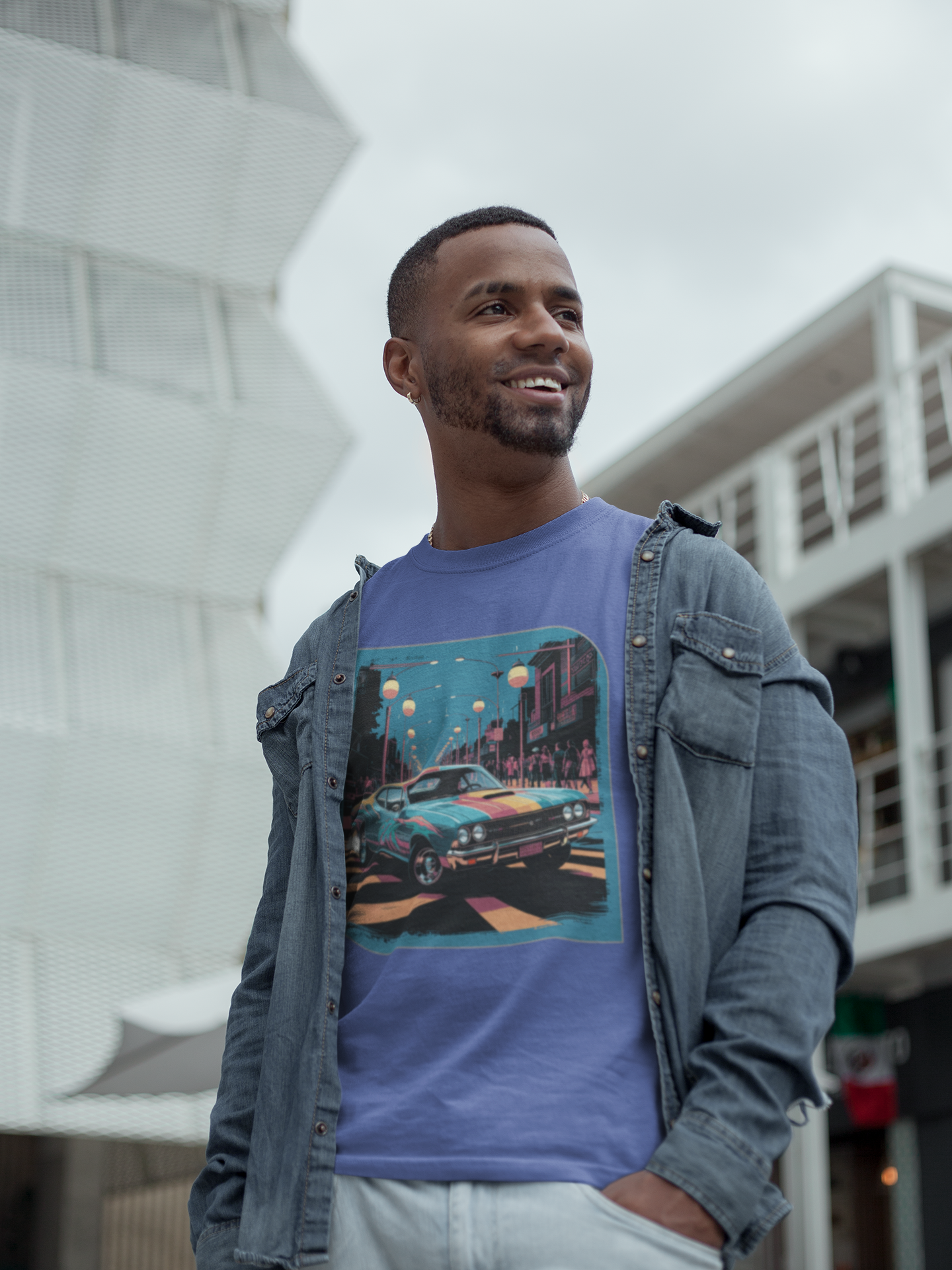 Retro Car Classic Street Light Tee