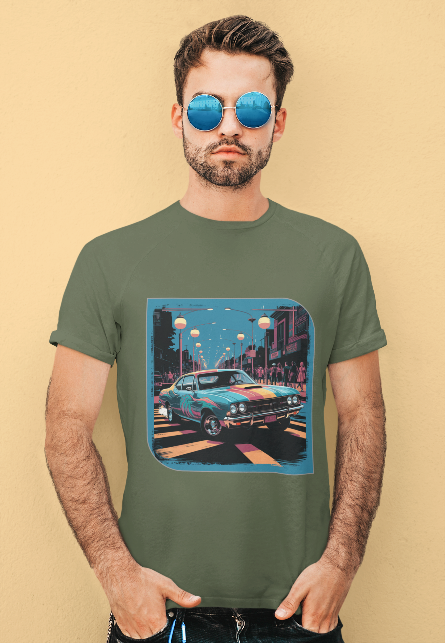 Retro Car Classic Street Light Tee