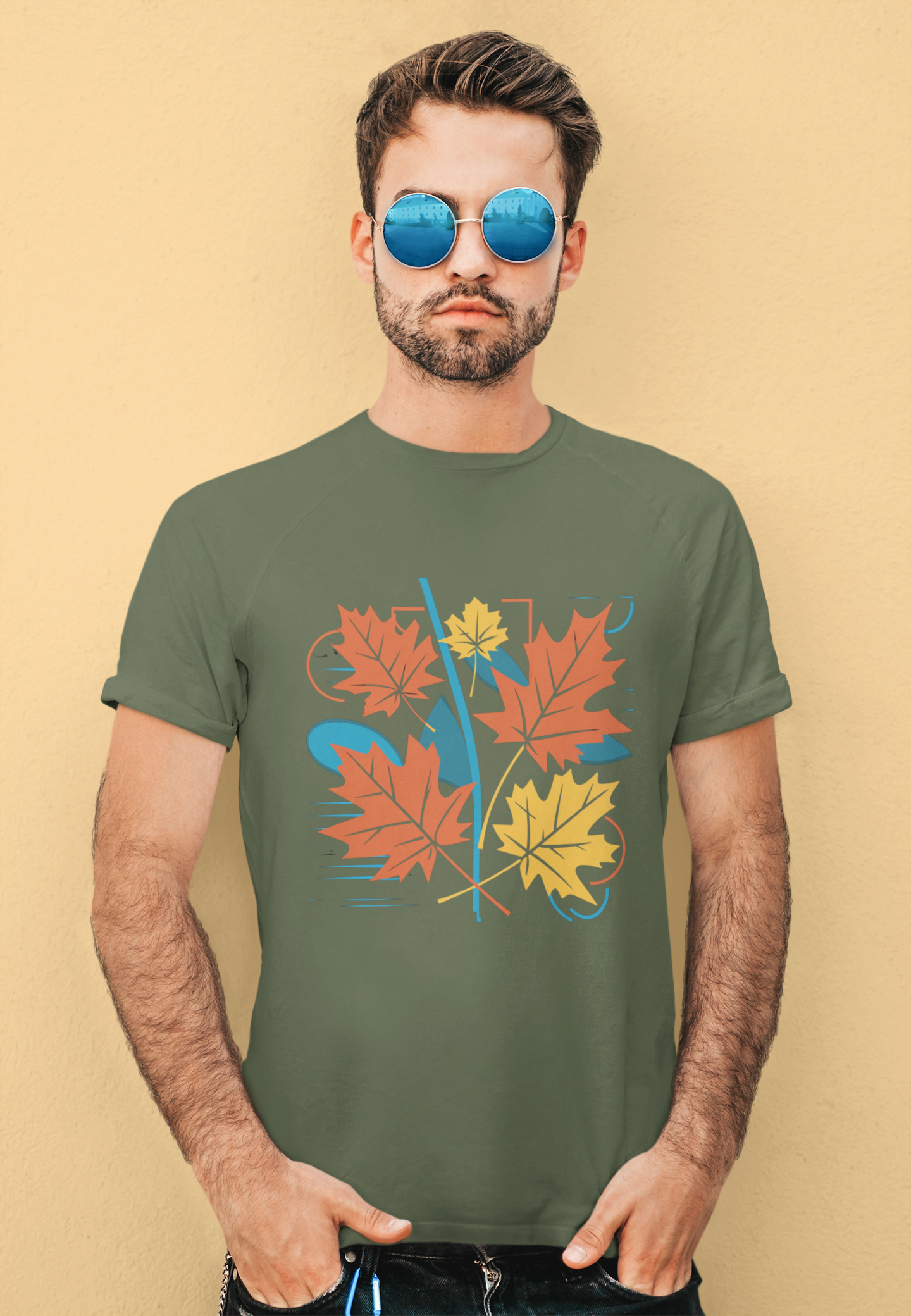 Retro Fall Autumn Leaves Tees