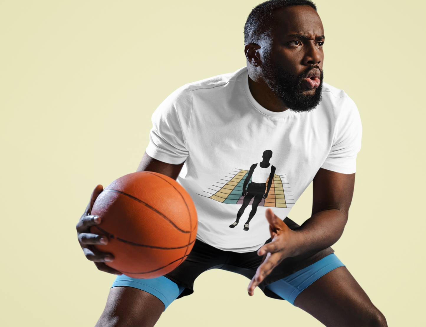 Retro Fitness Colorful Grid Tee