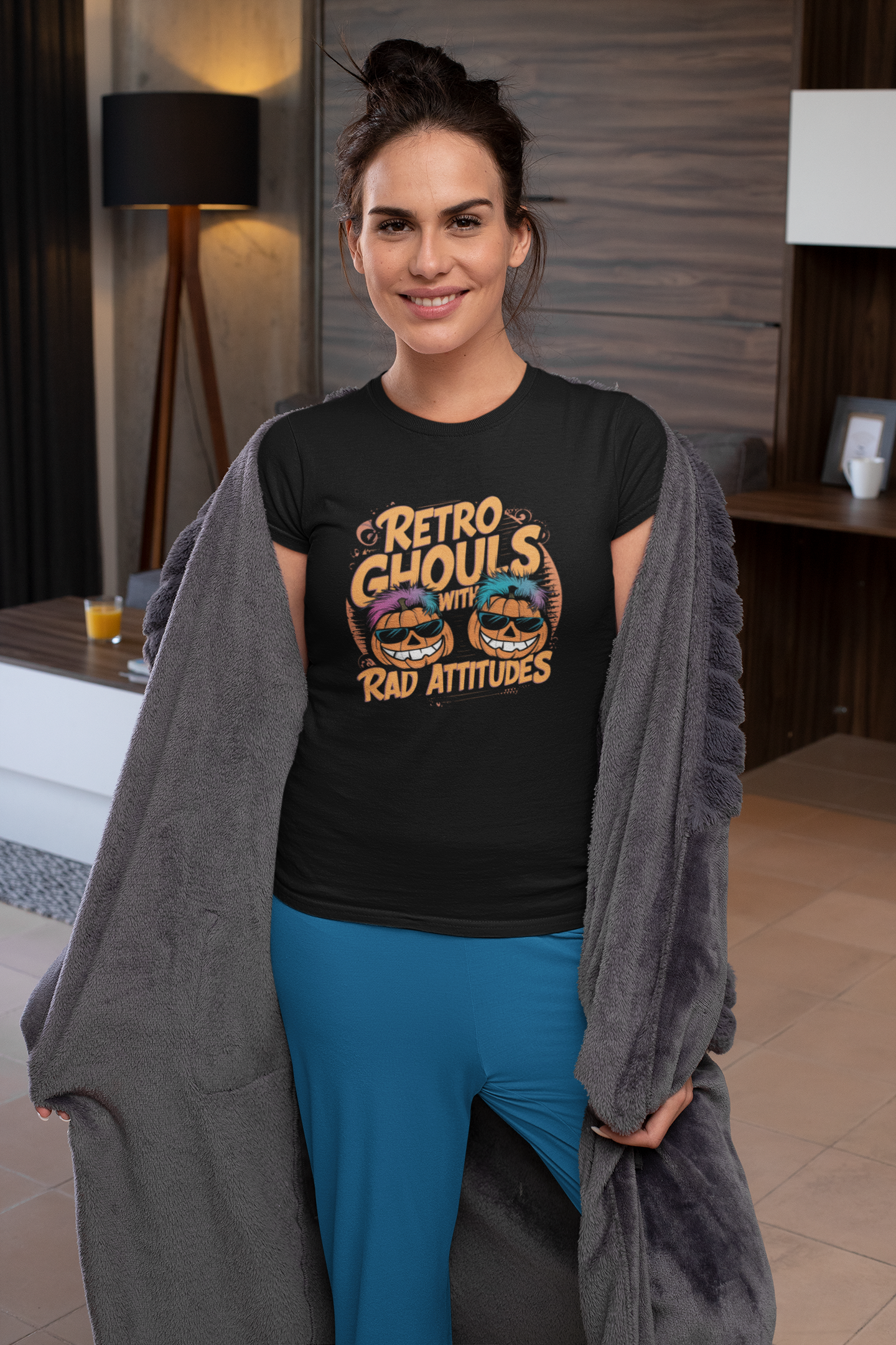 Retro Ghouls With Rad Attitudes Halloween Tee