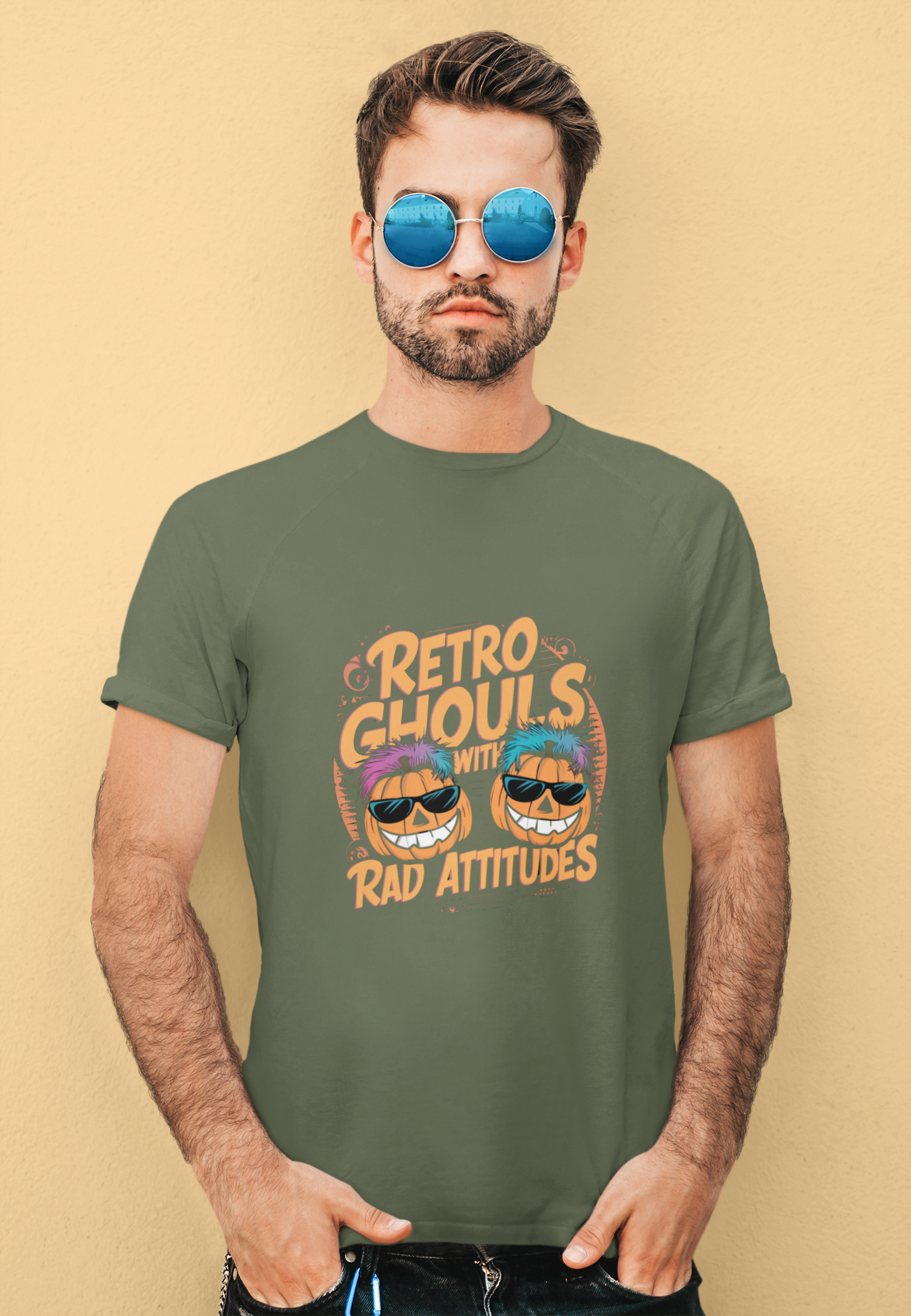 Retro Ghouls With Rad Attitudes Halloween Tee