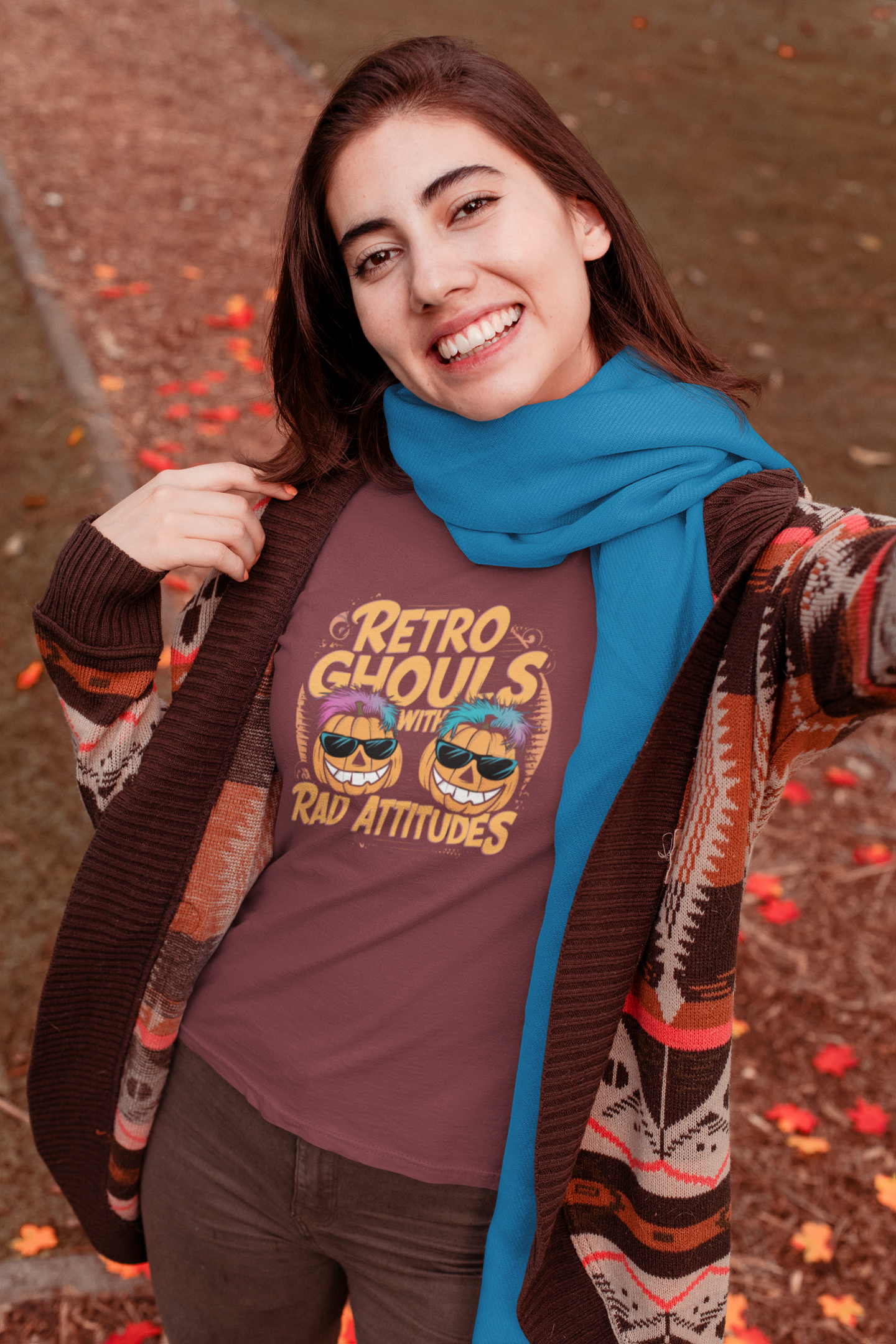 Retro Ghouls With Rad Attitudes Halloween Tee