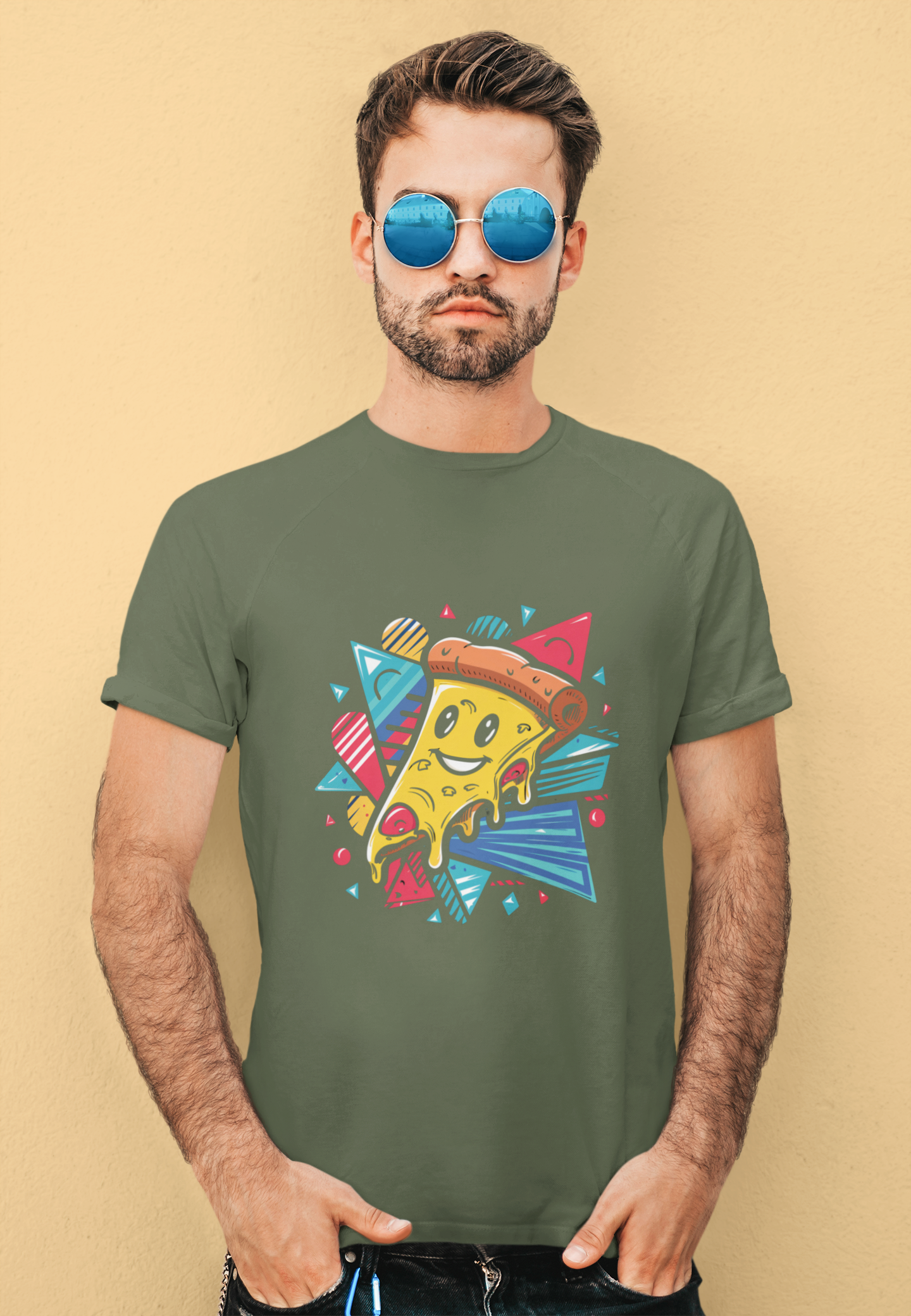 Pizza Slice Pop Art Retro Tee