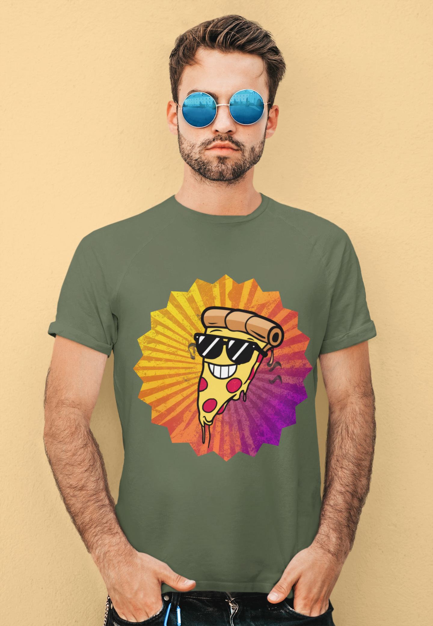 Retro Cool Pizza Slice Tee