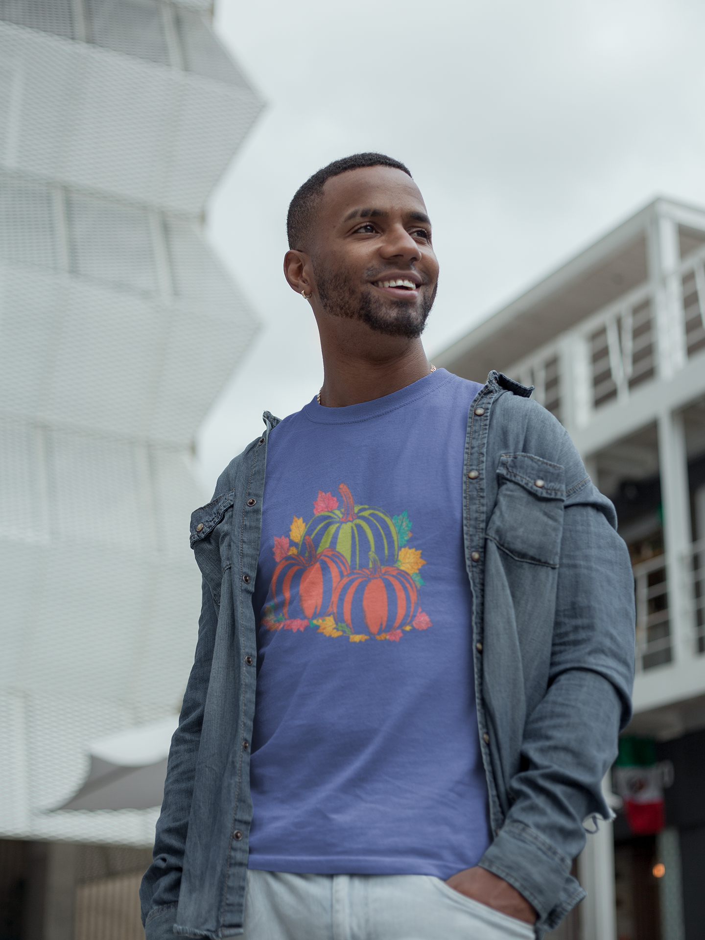 Retro Pop Art Pumpkin Patch Tee