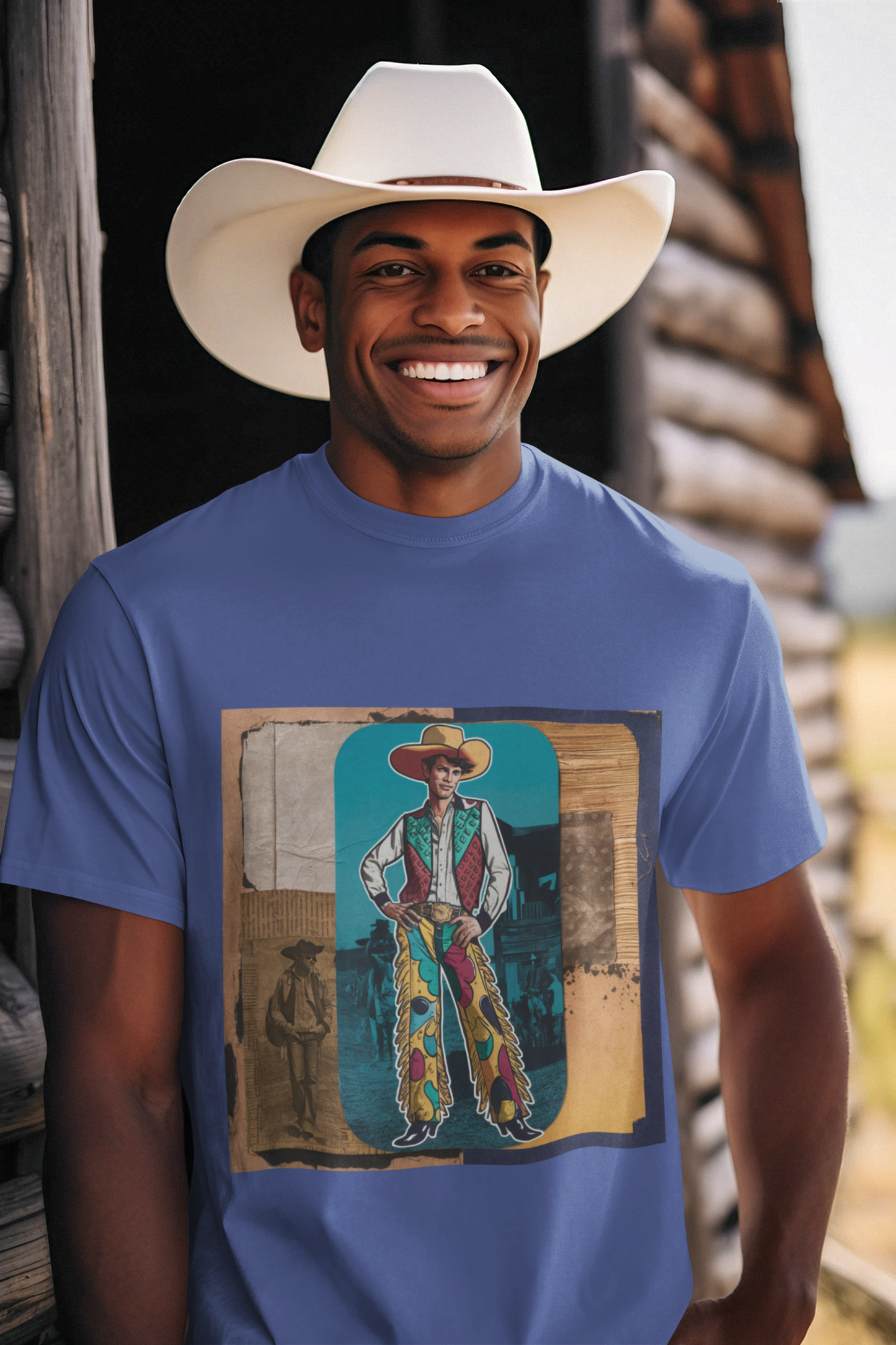 Cowboy Mixed Media Tee