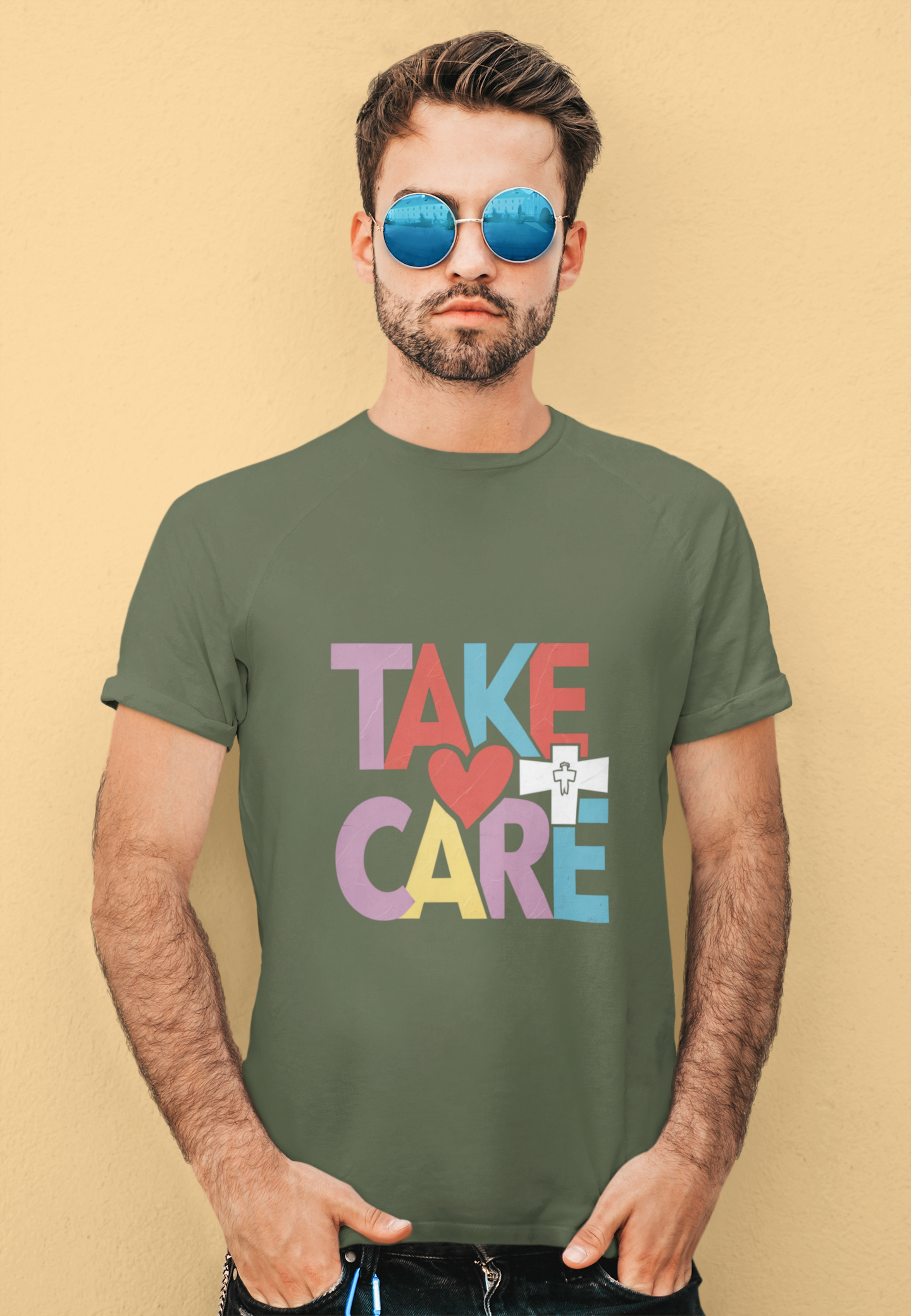 Take Care 90's Pop Art Empathy T-Shirt