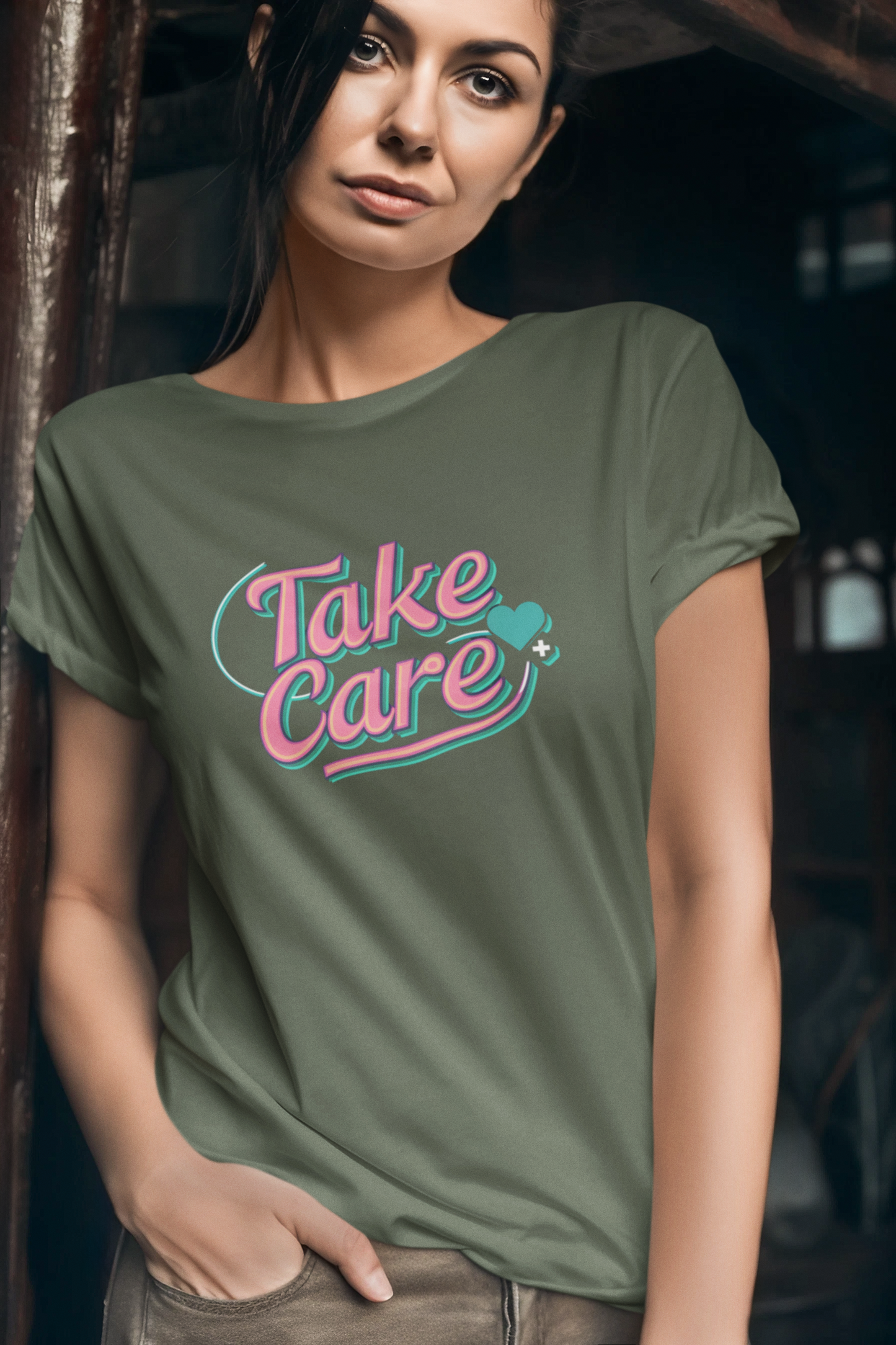 Take Care 90's Neon Empathy T-Shirt