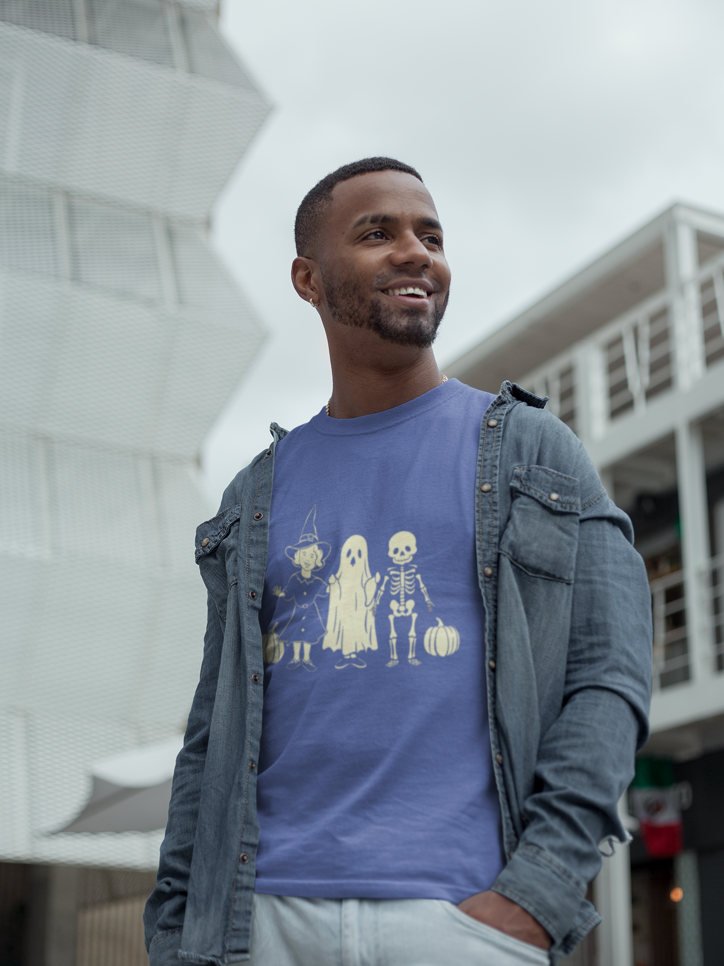 Retro Trick Or Treaters Trio Halloween Tee