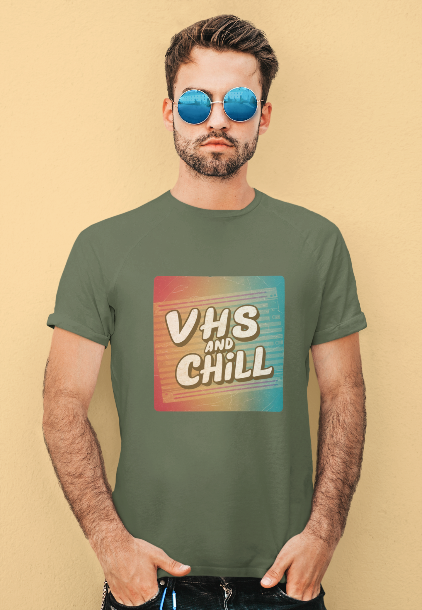 Retro VHS and Chill Colorful Tee