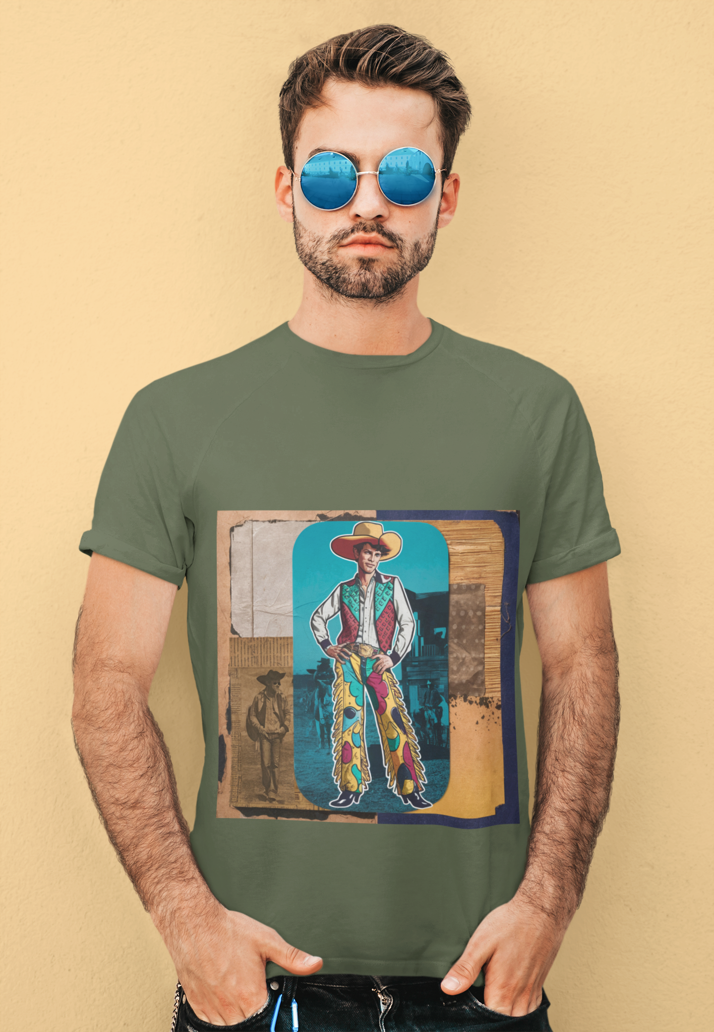 Cowboy Mixed Media Tee