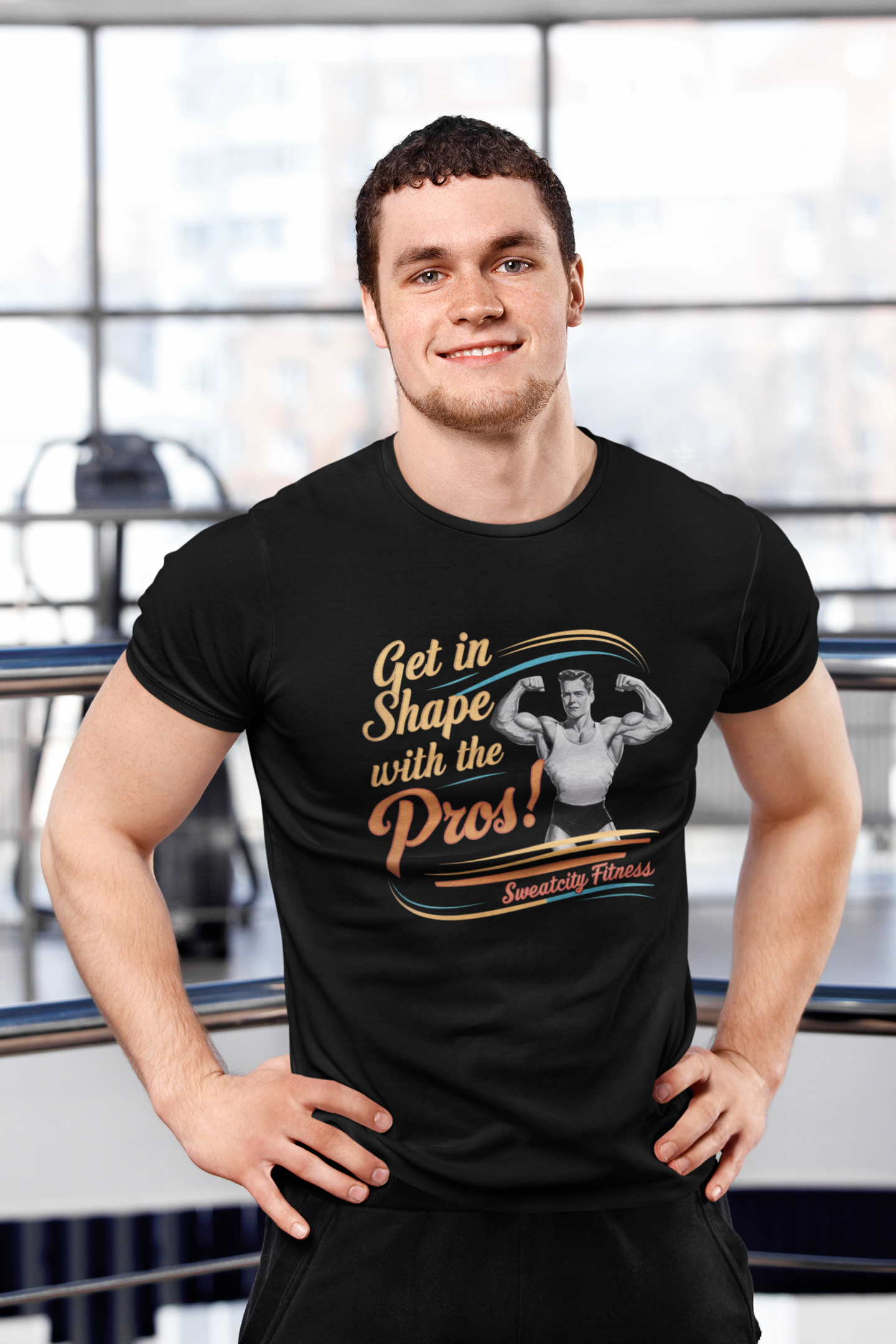 Retro Ad Fitness Muscle Tee